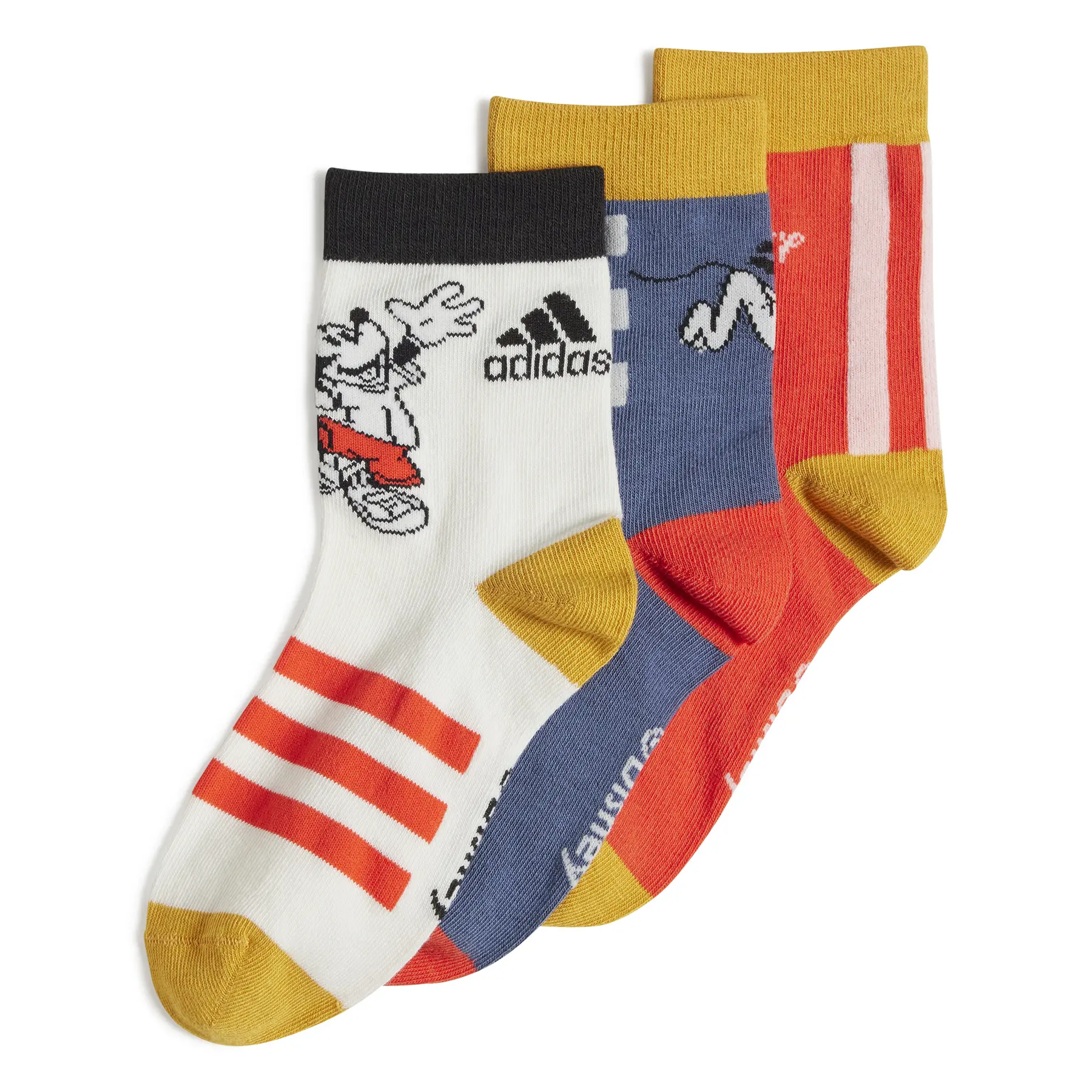 Baby-Socken adidas Disney Litte Kids Mickey Mouse (x3) - Farbe: Weiß