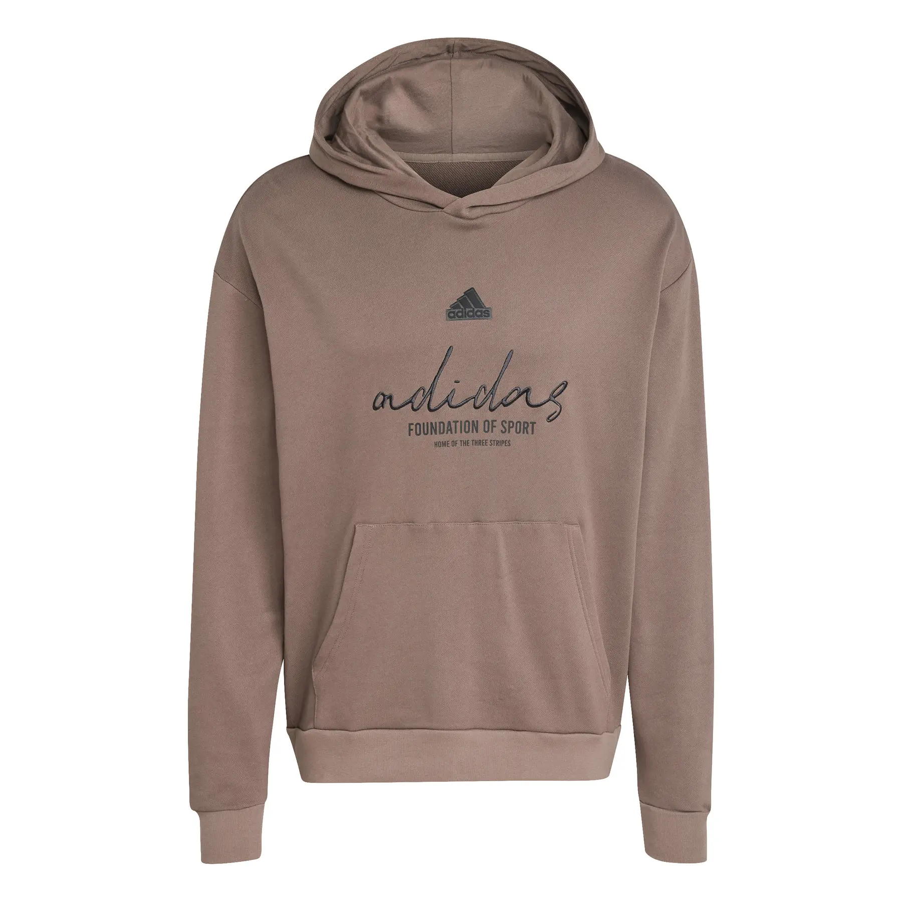 Hoodie adidas Brand Love French Terry - Farbe: Braun