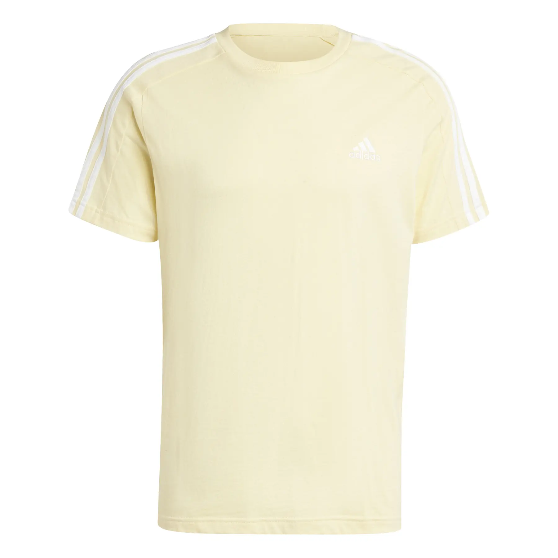 Adidas Hombre Amarillo Camiseta Essentials 3-Stripes