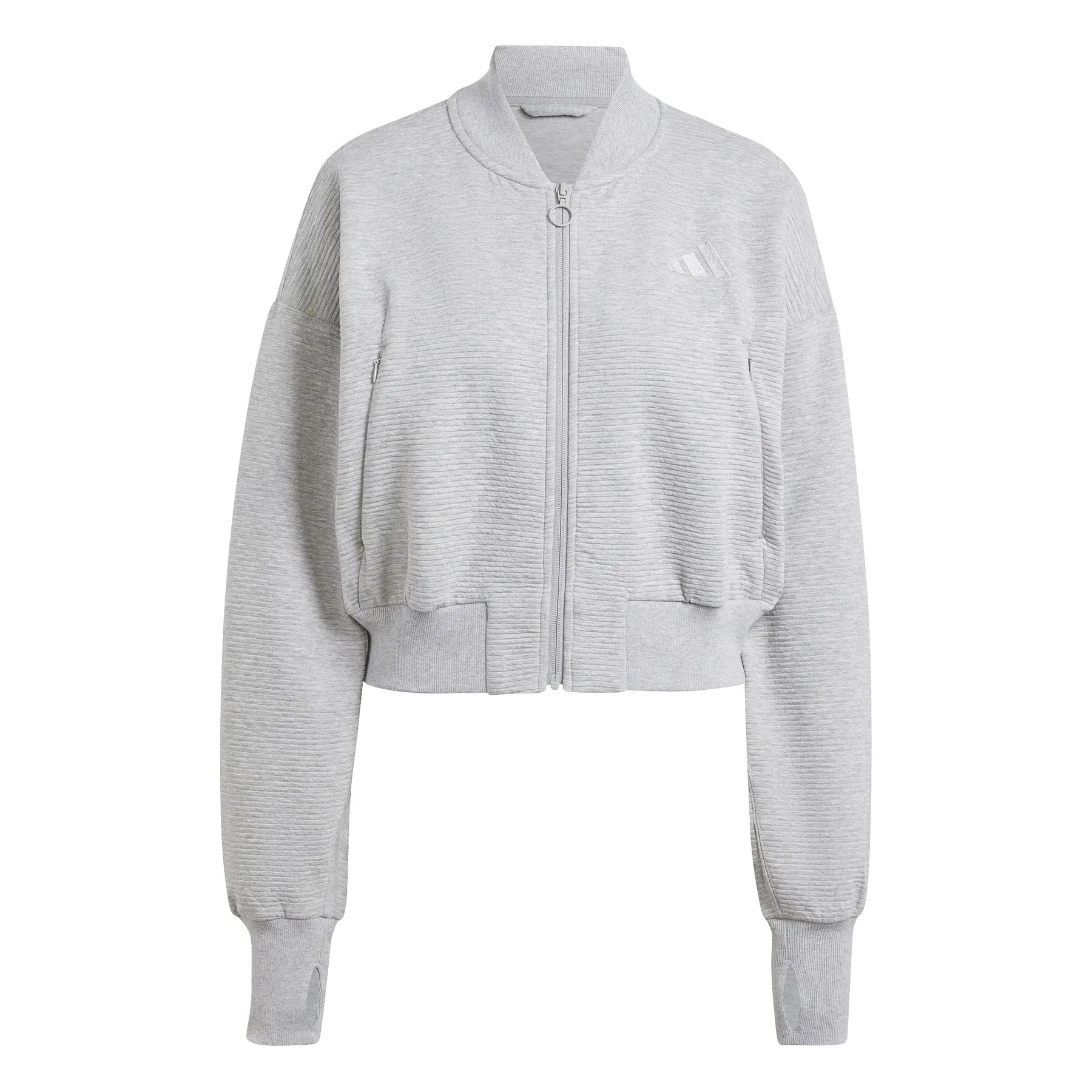 Gerippte Trainingsjacke Frau adidas All Szn - Farbe: Grau