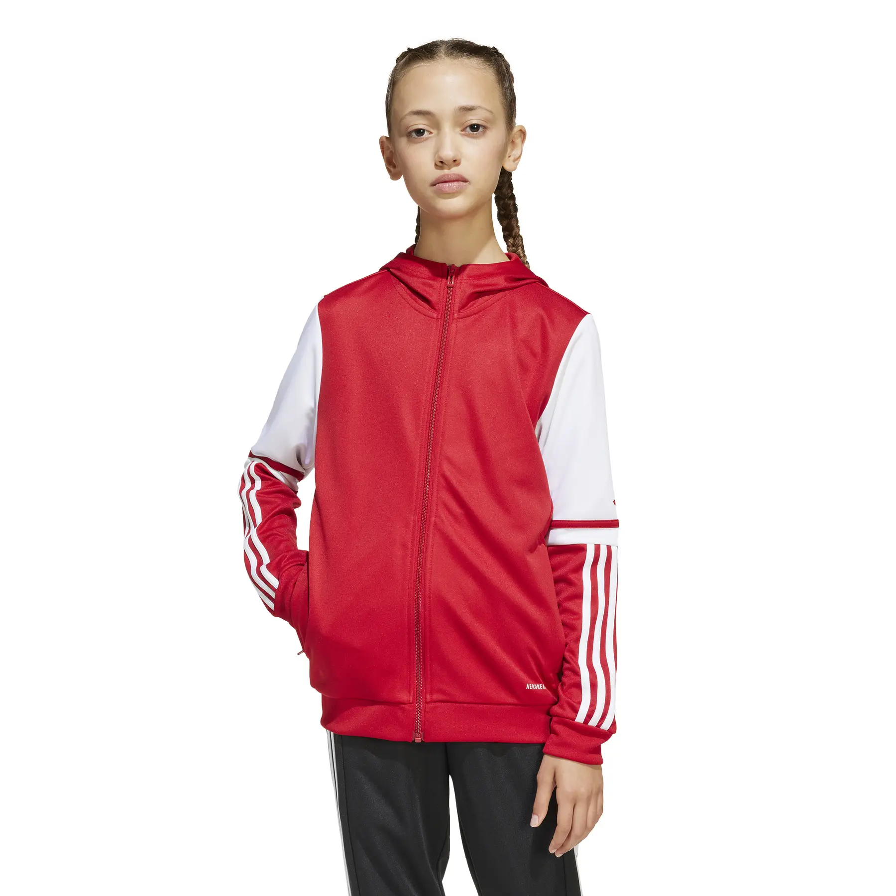 Giacca sportiva con cappuccio per bambini adidas Squadra25