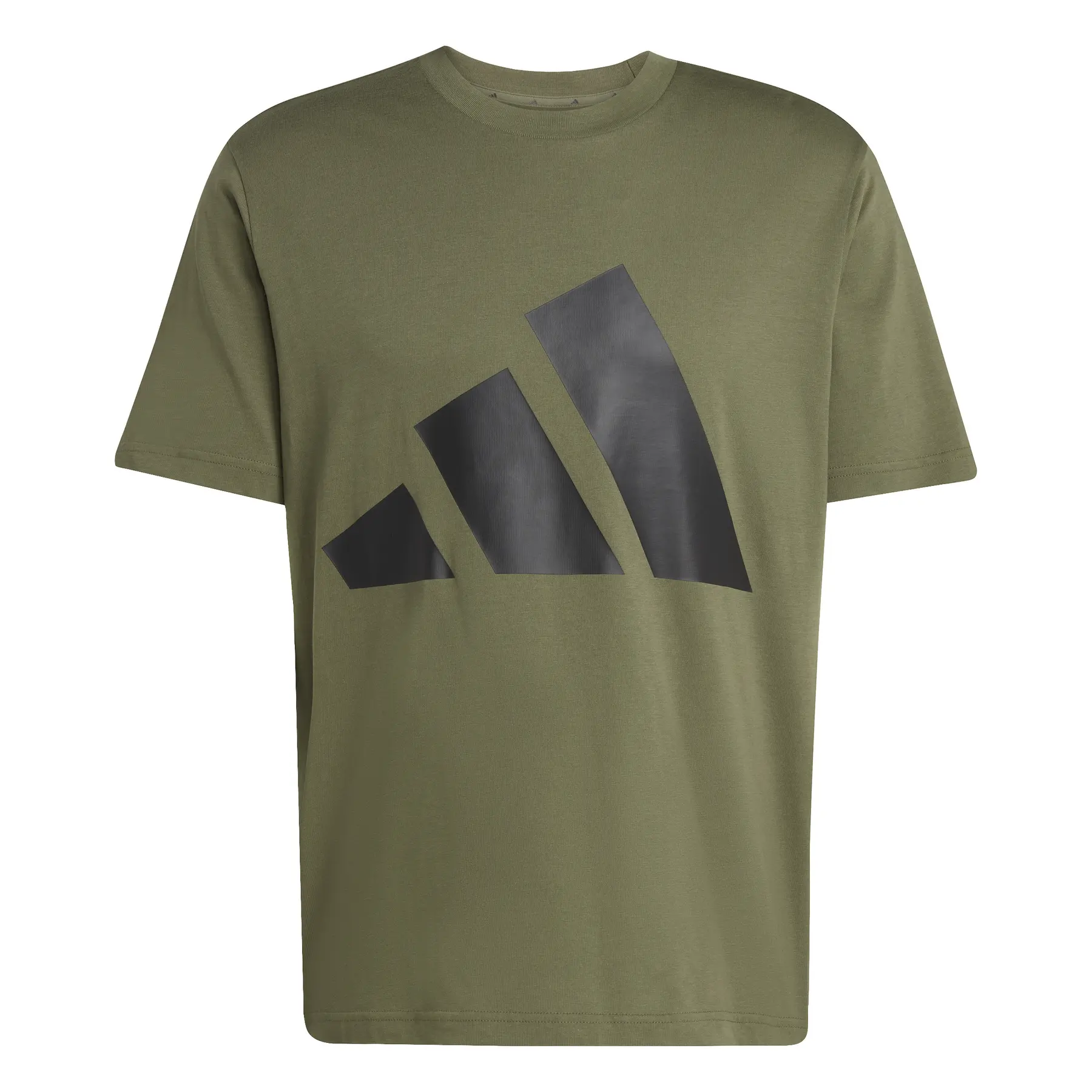 Einfaches Jersey-T-Shirt adidas Essentials Big Logo - Farbe: Grün