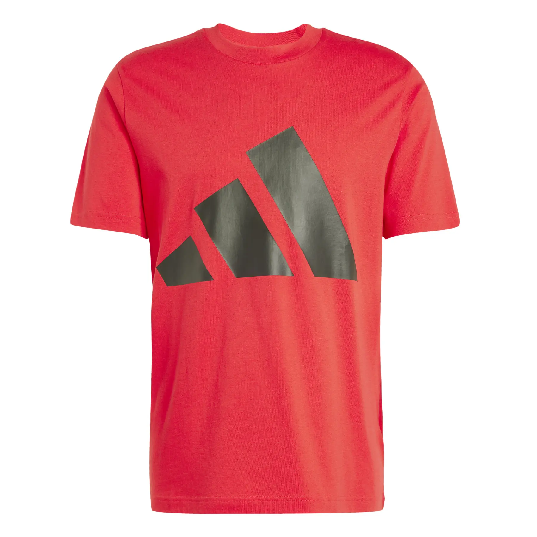 Einfaches Jersey-T-Shirt adidas Essentials Big Logo - Farbe: Rot
