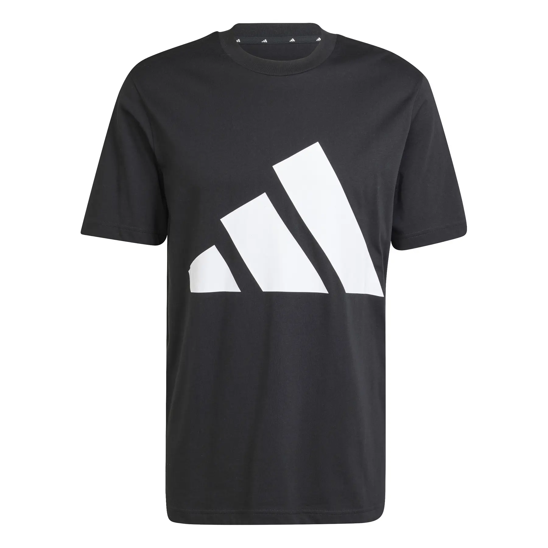Einfaches Jersey-T-Shirt adidas Essentials Big Logo - Farbe: Schwarz