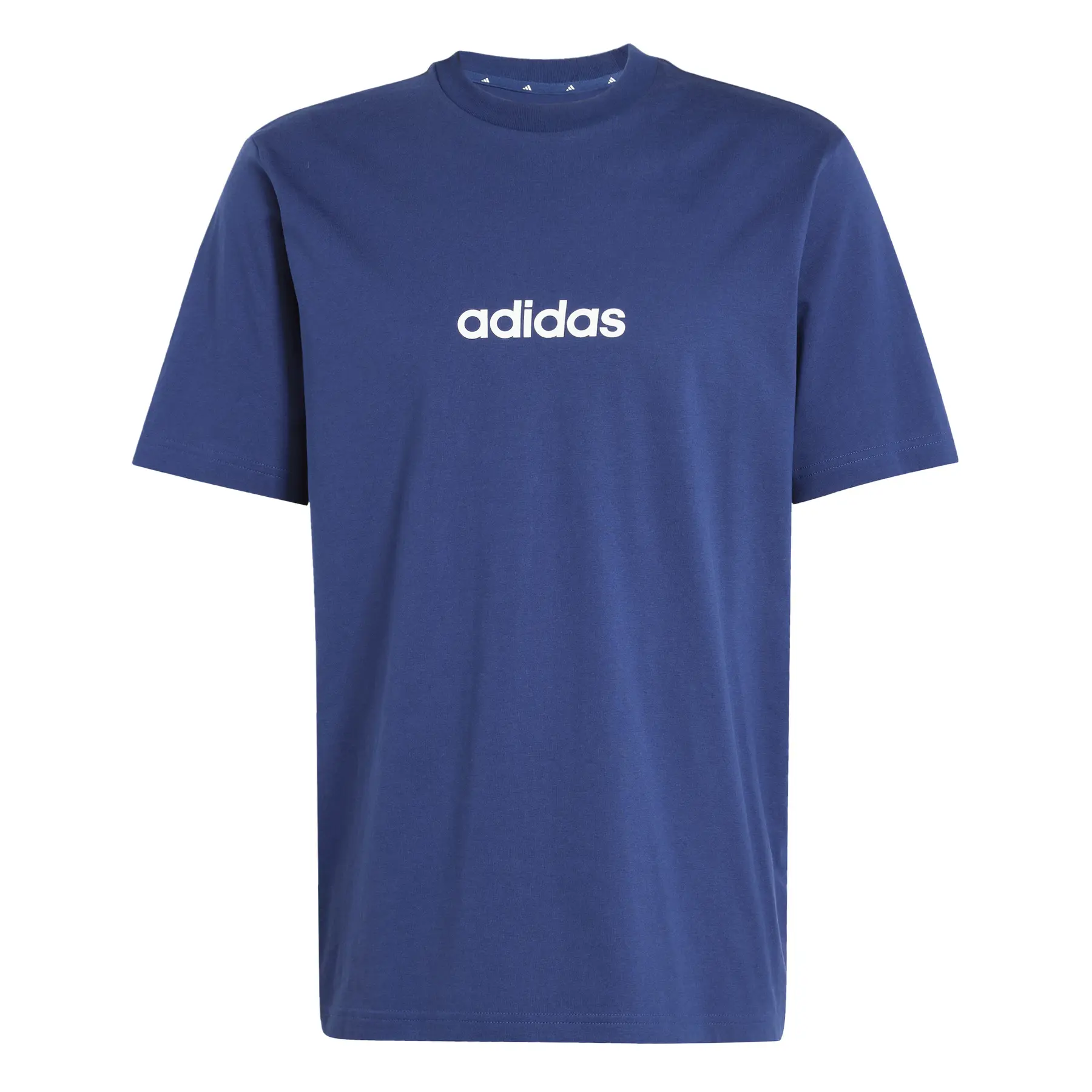 Einfaches Jersey-T-Shirt adidas Essentials Linear - Farbe: Blau
