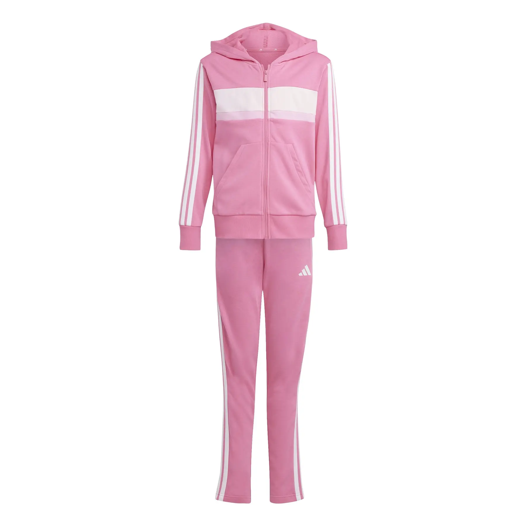 Trainingsanzug für Kinder adidas Essentials Tiberio 3-Stripes - Farbe: Rosa