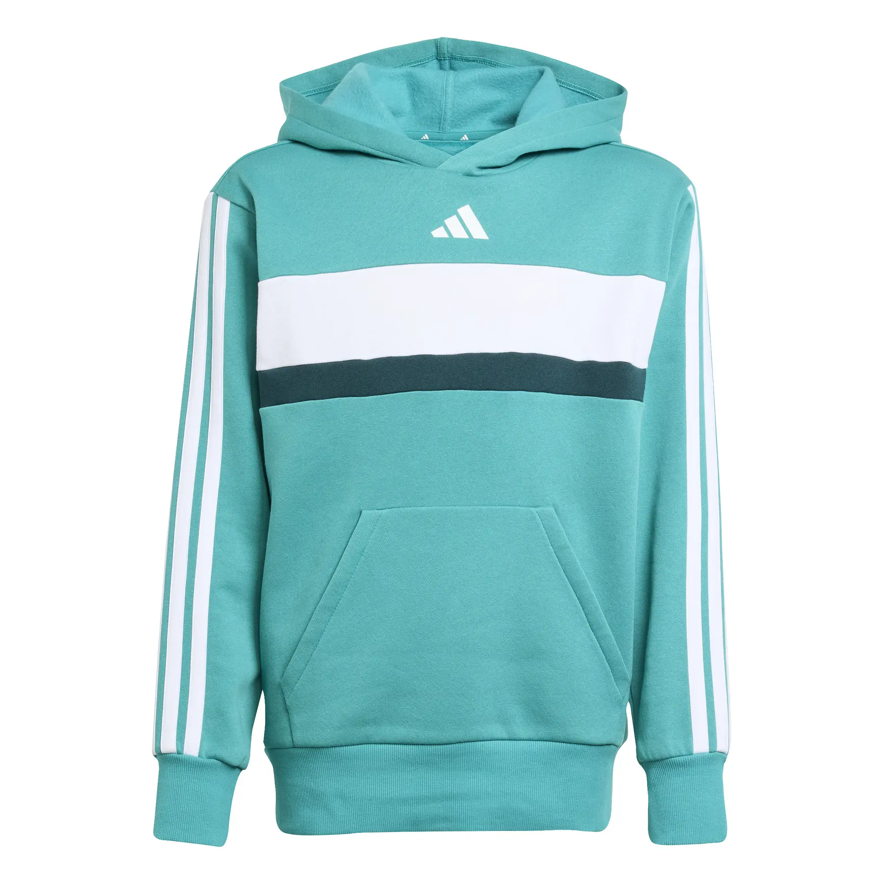 Hoodie Kinder adidas Seasonal Essentials Tiberio 3-Stripes - Farbe: Grün