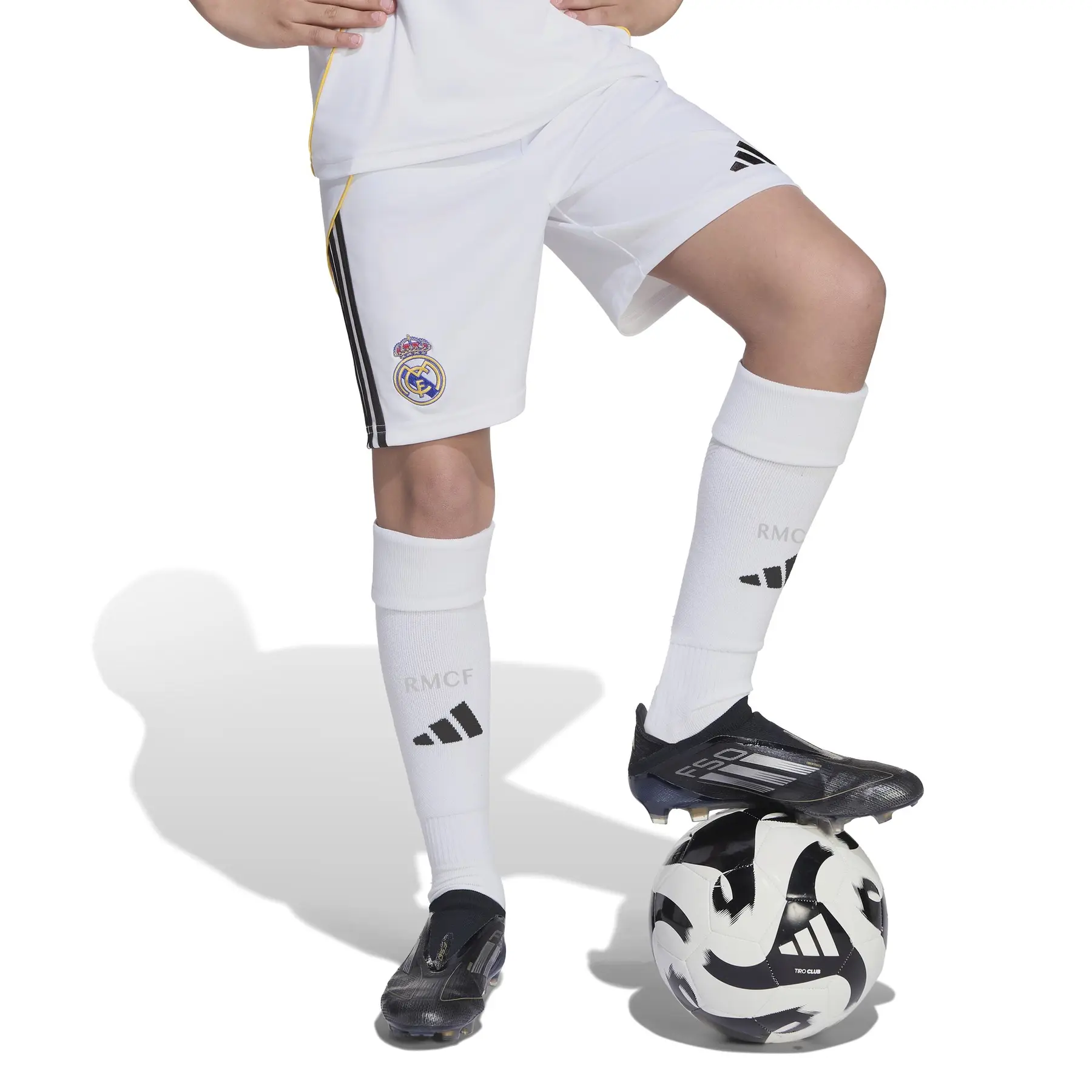 Kurze Kinder-Domizil Real Madrid 2025/26 - Farbe: Weiß