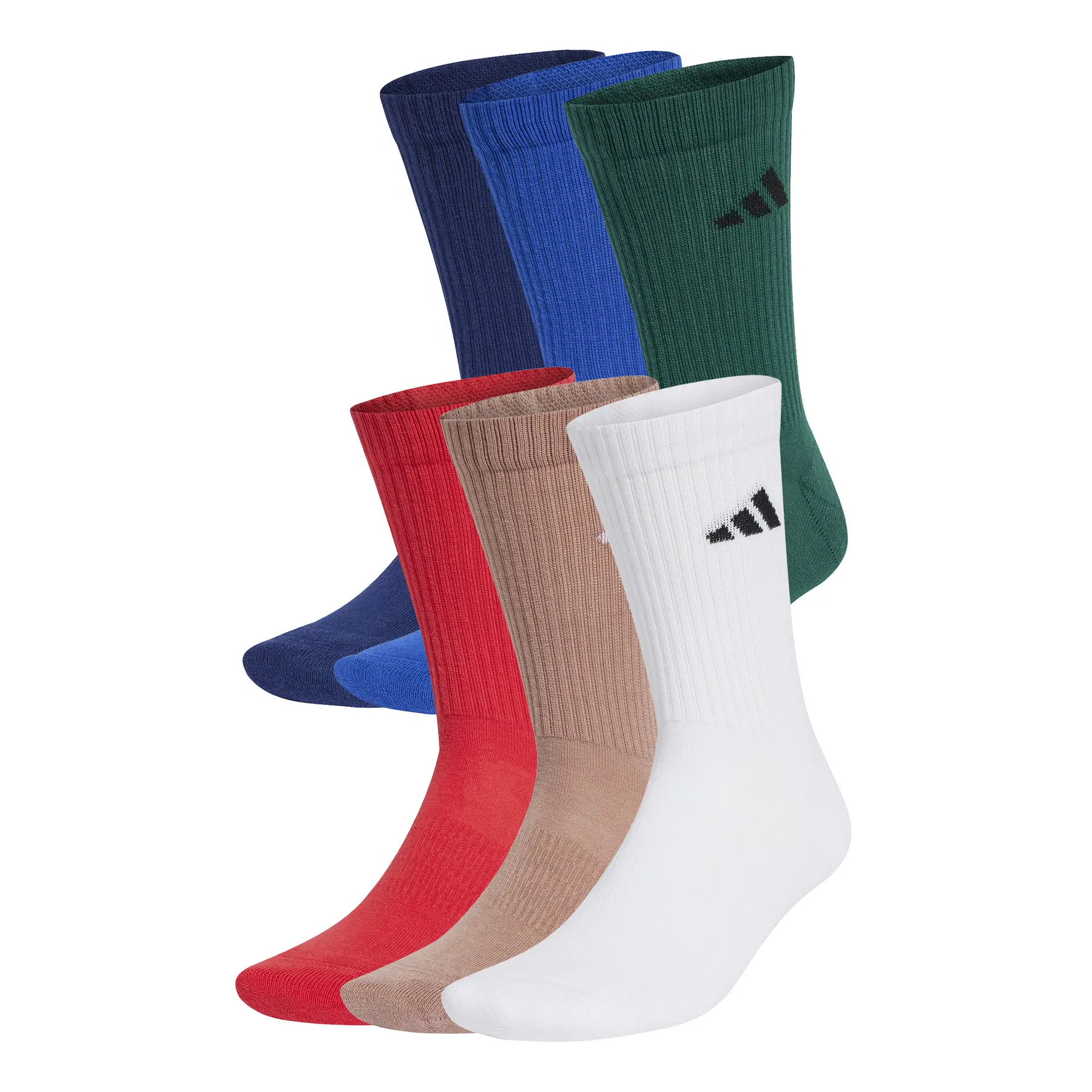 Gedämpfte Socken für Kinder adidas (x6) - Farbe: Blau