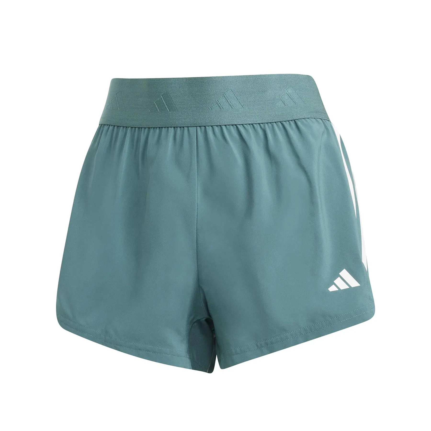 Damen Trainingsshort aus Gewebe adidas Hyperglam - Farbe: Grün