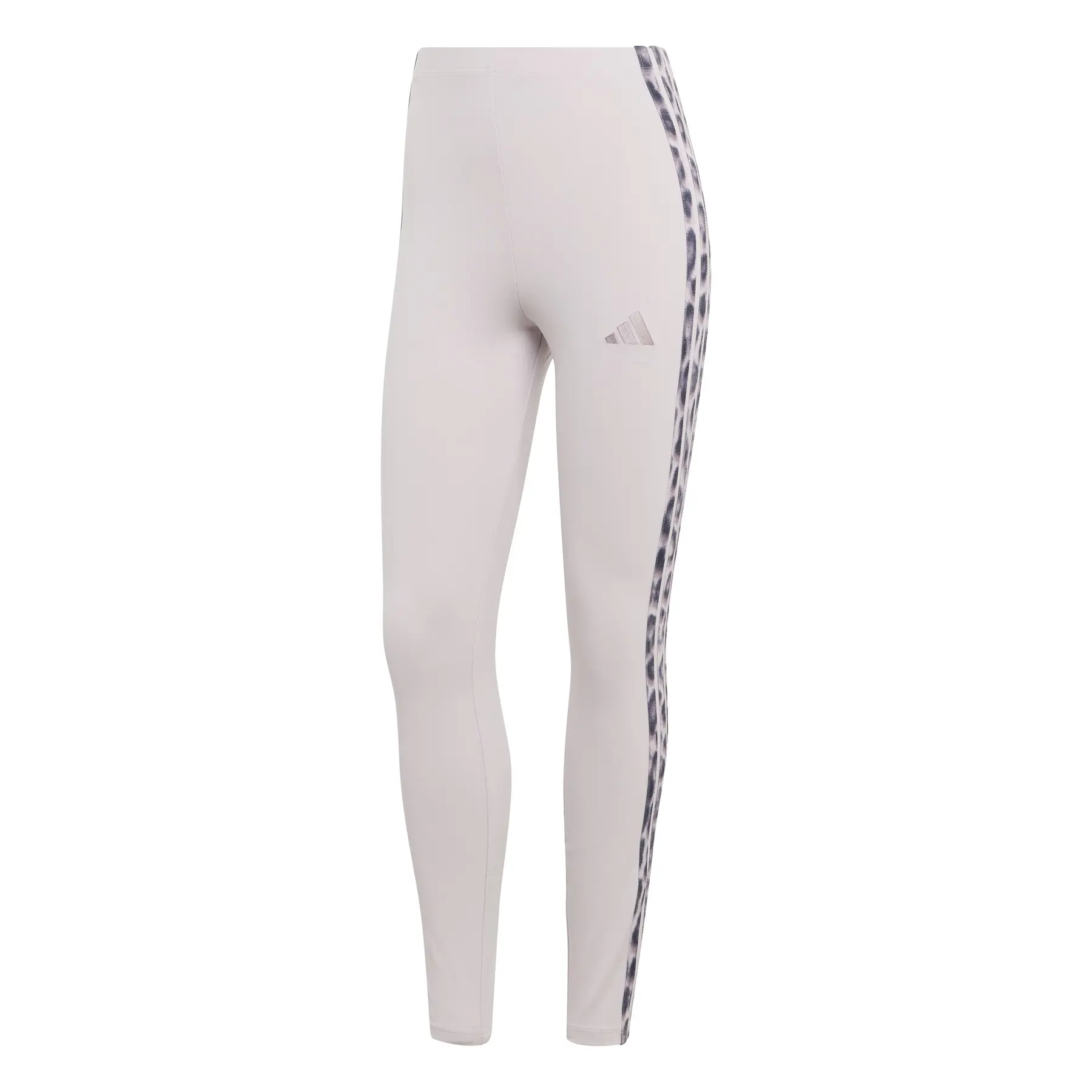 Damen Leggings mit Leopardenmuster adidas Essentials 3-Stripes - Farbe: Violet