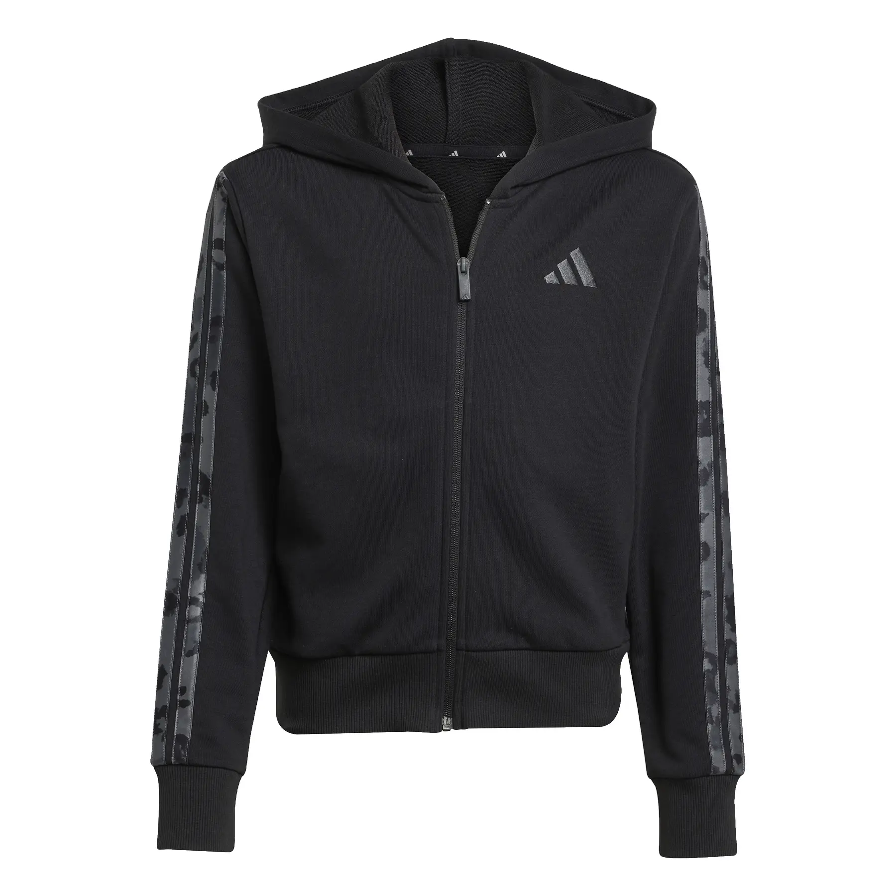 Mädchen-Trainingsjacke mit Kapuze adidas 3-Stripes Animal