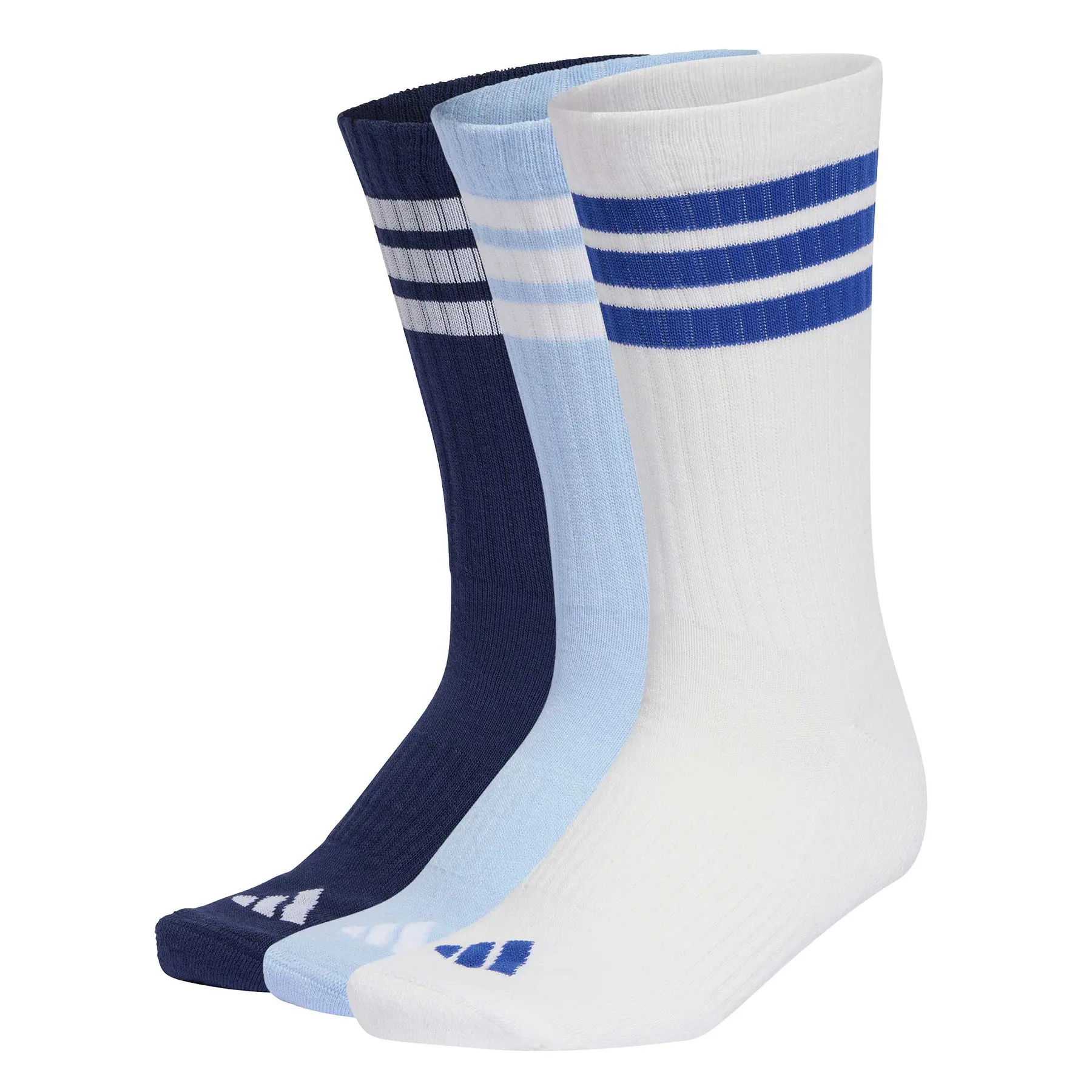 Gepolsterte Socken adidas 3-Stripes (x3) - Farbe: Bleu