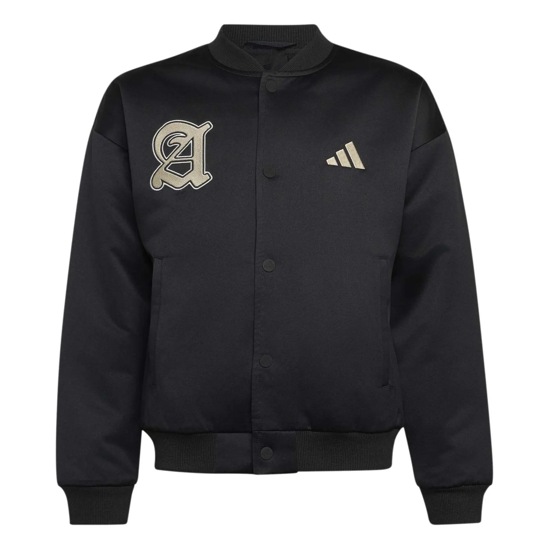 Satinjacke Kind adidas Stadium - Farbe: Noir