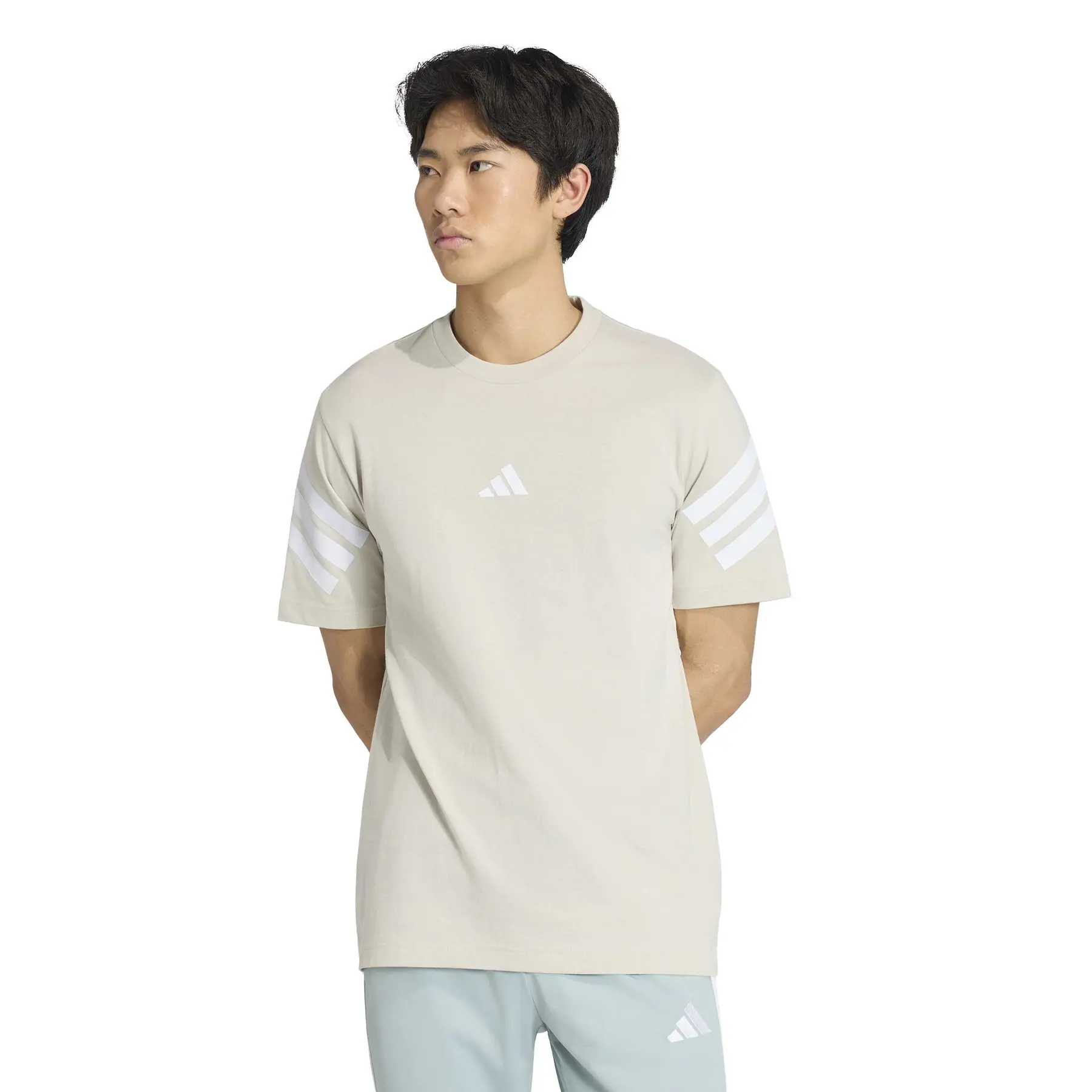 ADIDAS MEN SINGLE JERSEY 3 STRIPES T SHIRT - vue 3