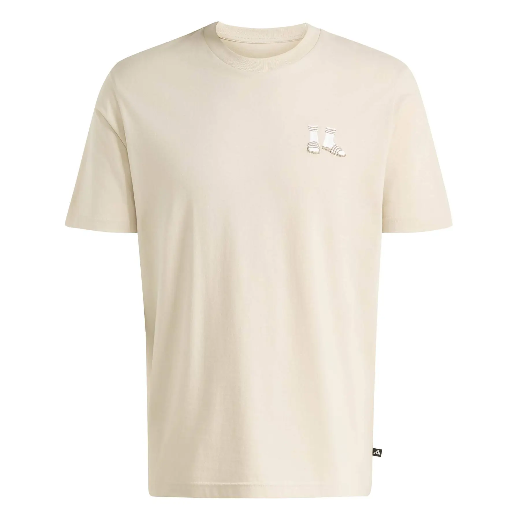 T-Shirt adidas Summer Embroidered Slides Graphic - Farbe: Beige