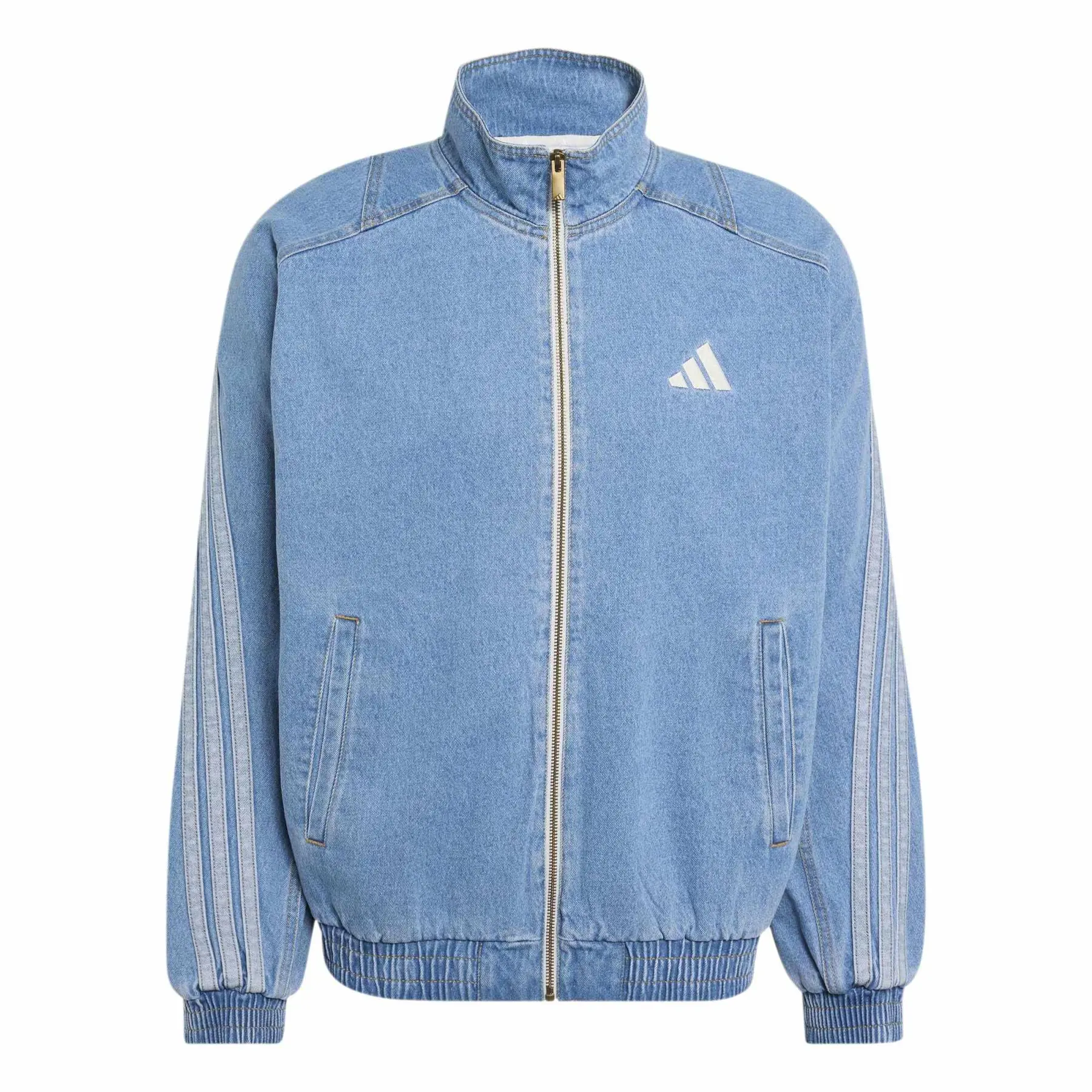Denim Trainingsjacke adidas Stadium - Farbe: Bleu