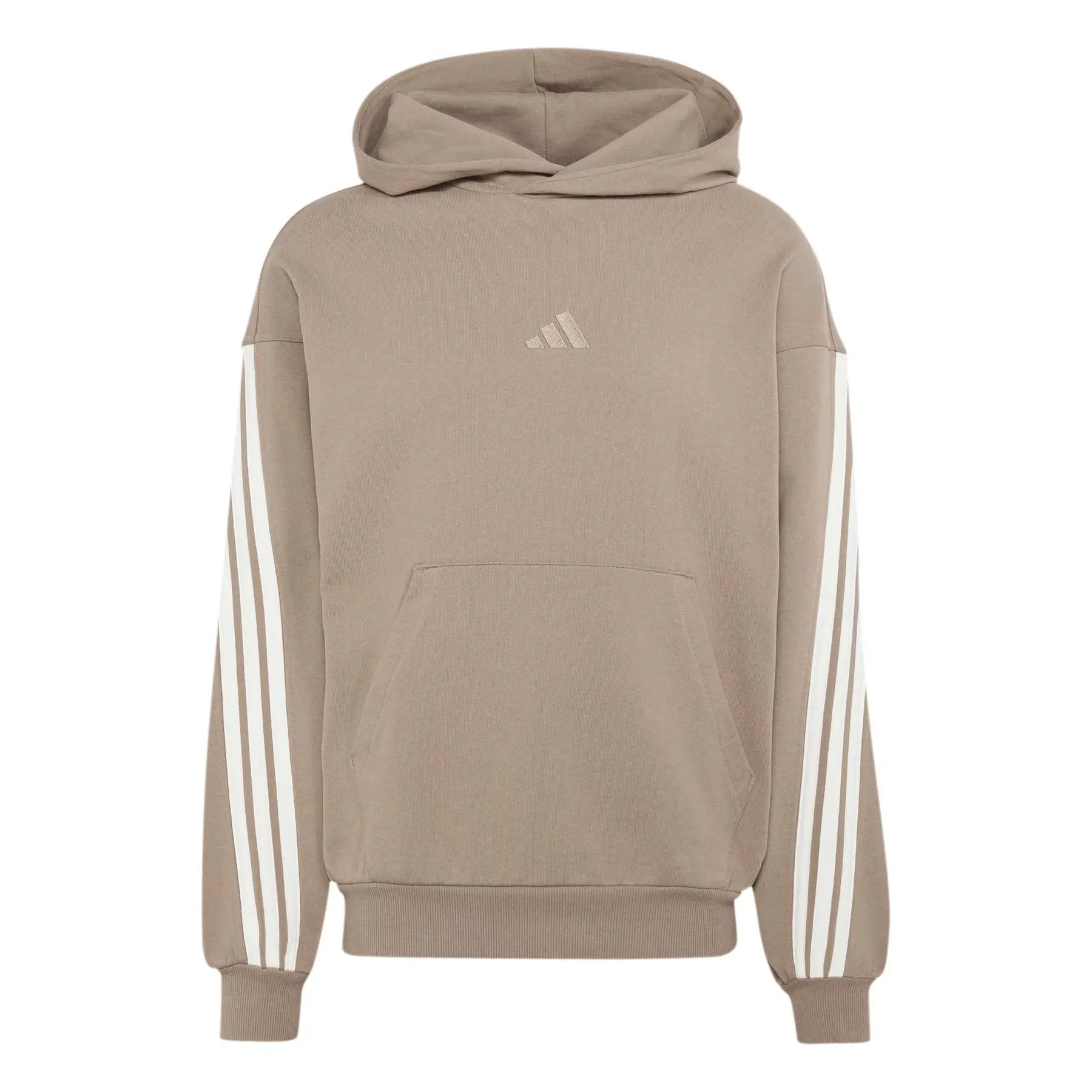 Kapuzensweatshirt adidas 3-Stripes - Farbe: Beige