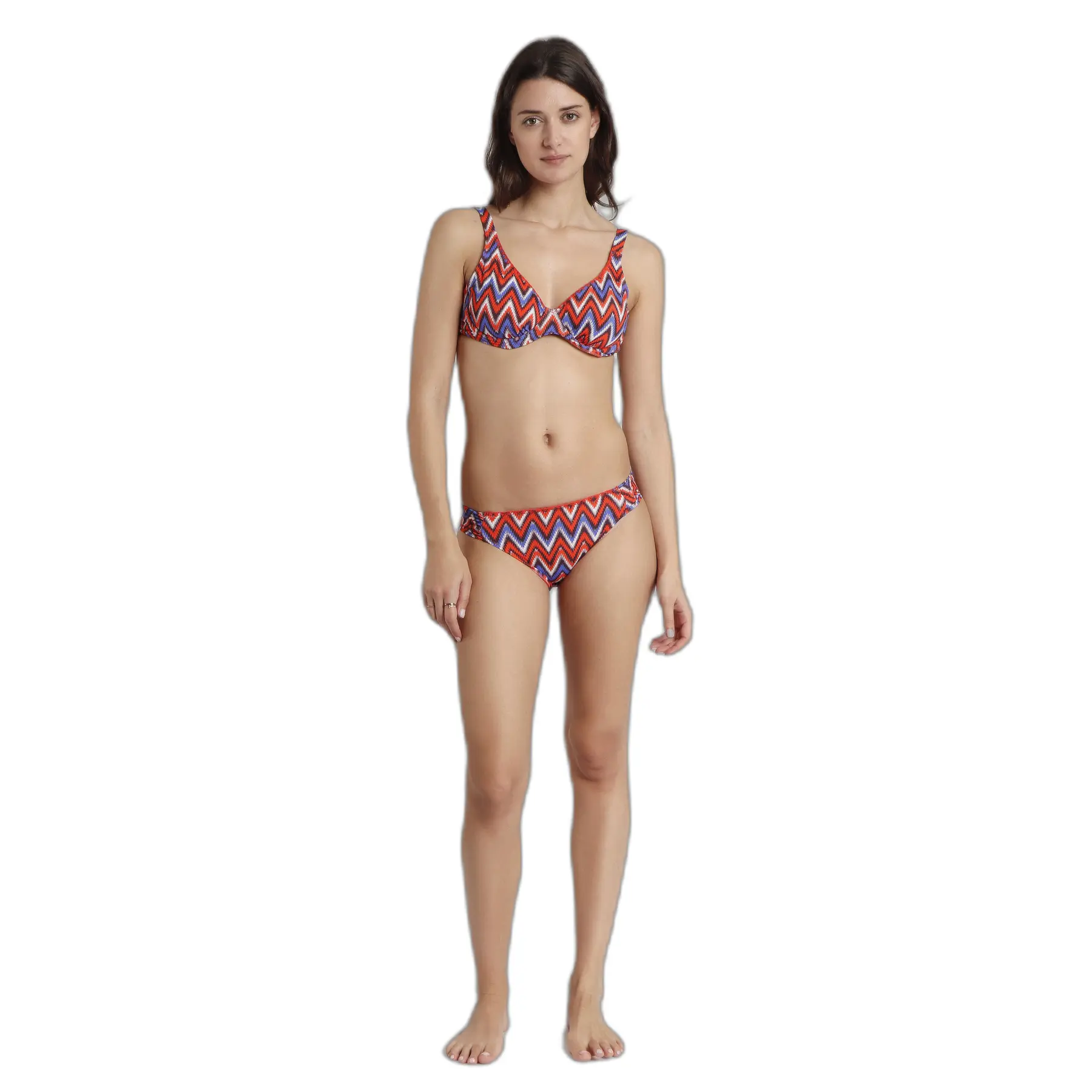 Admas Women's Multicolour Underwired Bikini Set Ethnic Waves