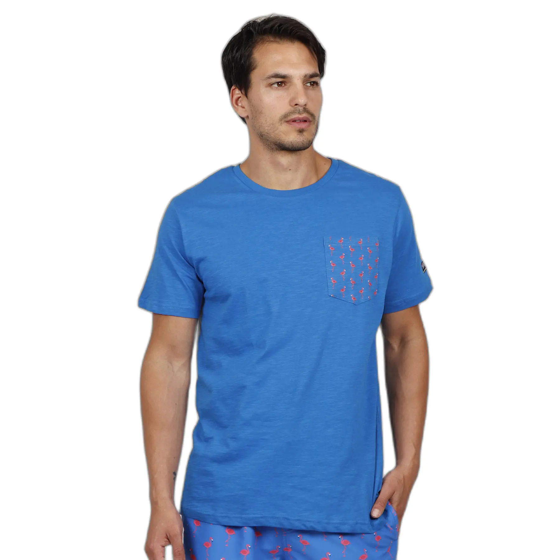 Strand-T-Shirt Admas Diver Flamingo