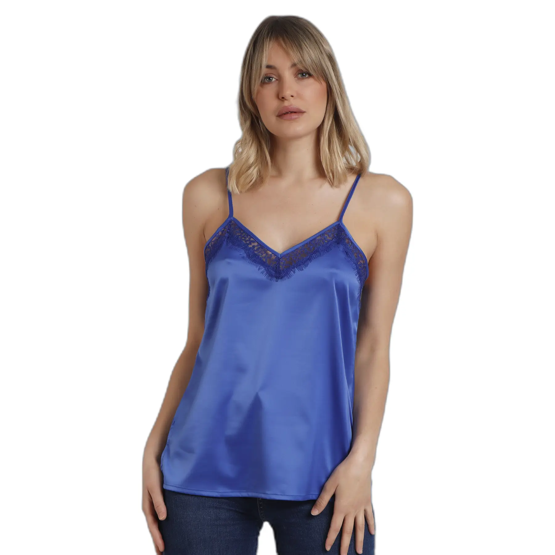 Damen-Top mit Spitzen-Ausschnitt Admas