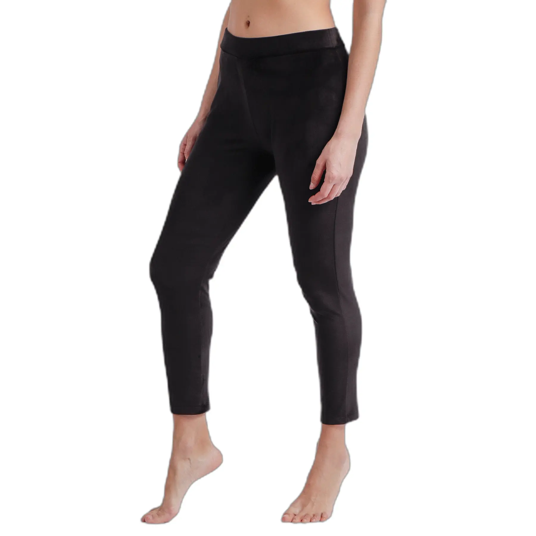 Pantaloni lunghi elasticizzati in velluto da donna Admas