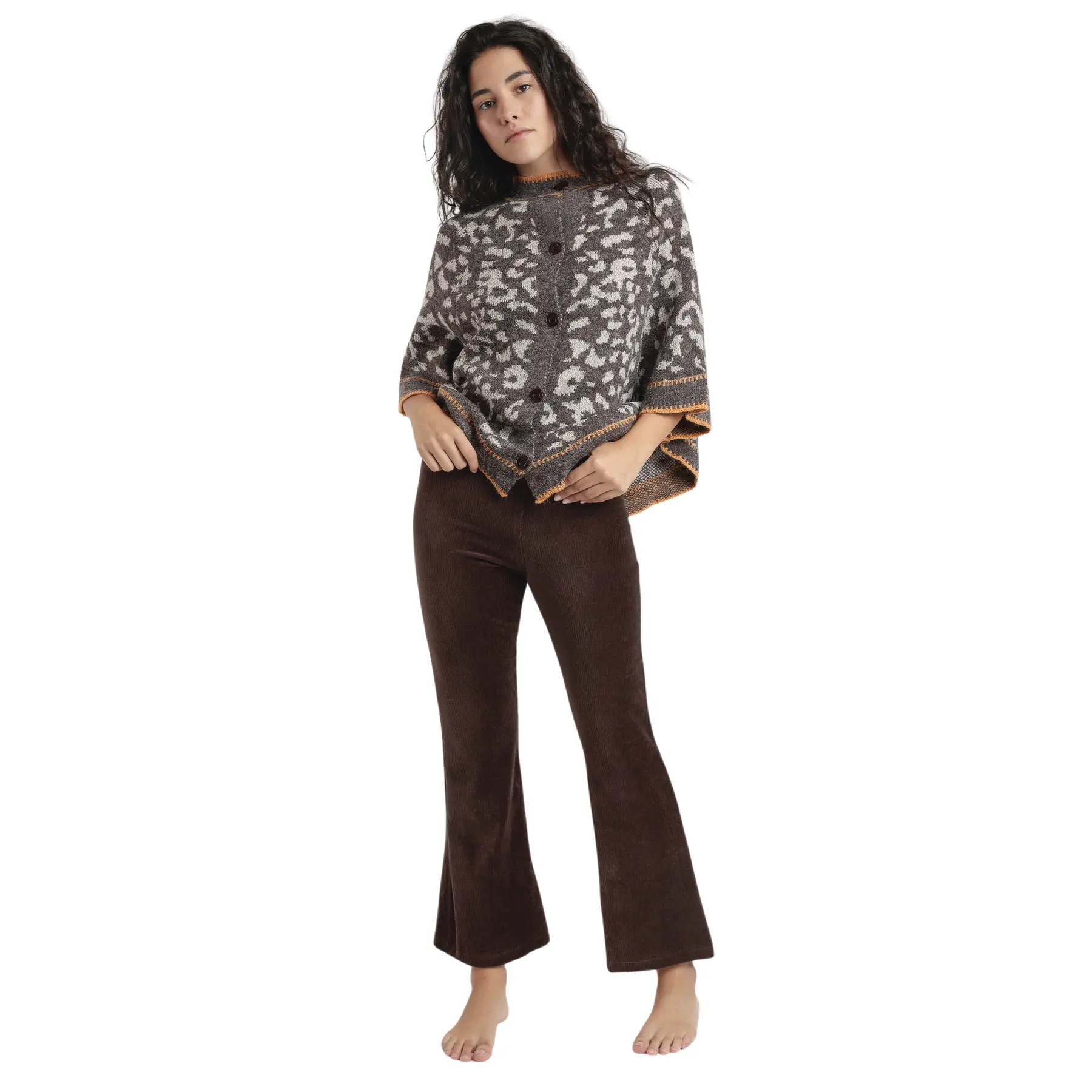 Pantaloni lunghi elasticizzati in velluto a coste donna Admas