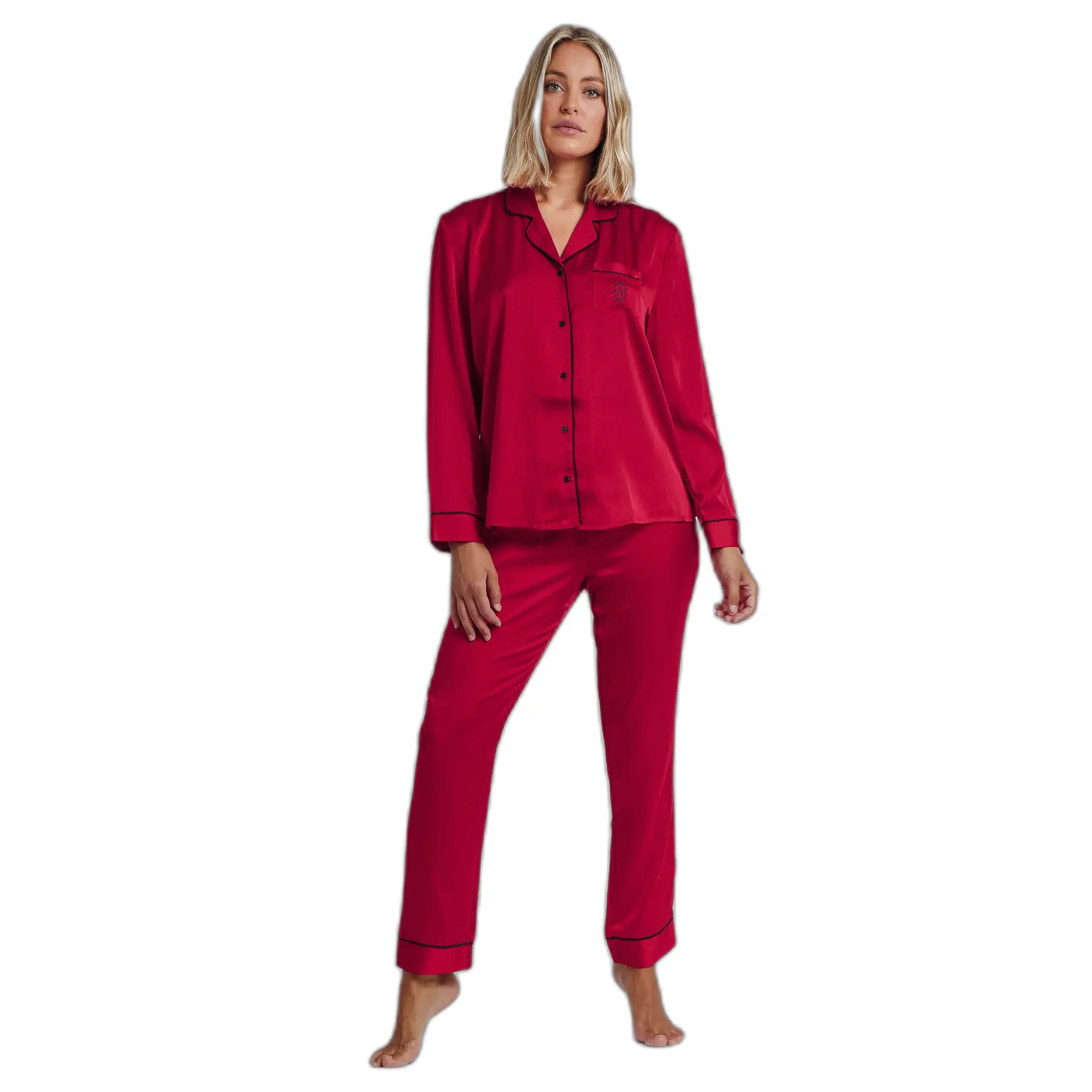 Admas Women's Red Christmas Pyjama With Long Sleeves For
