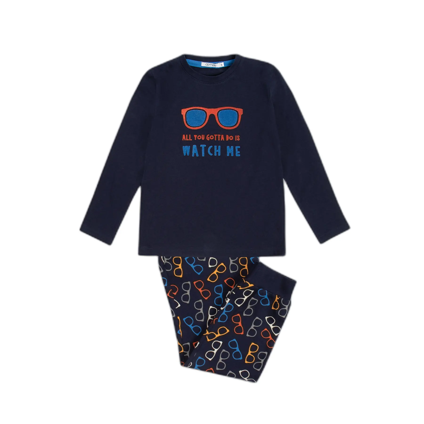 Langarm-Pyjama für Kinder Admas Watch Me