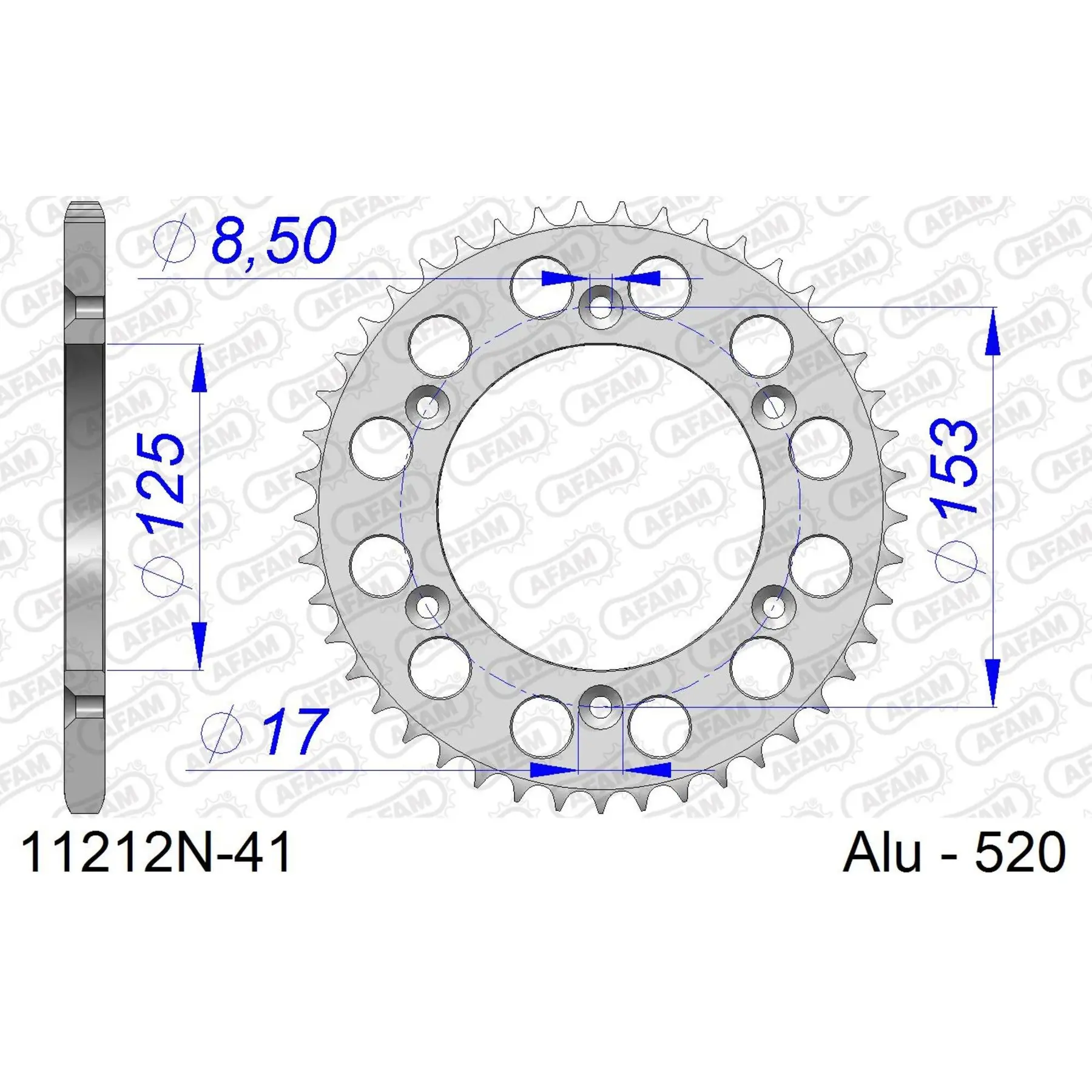 Zahnrad Afam 520 41 dents