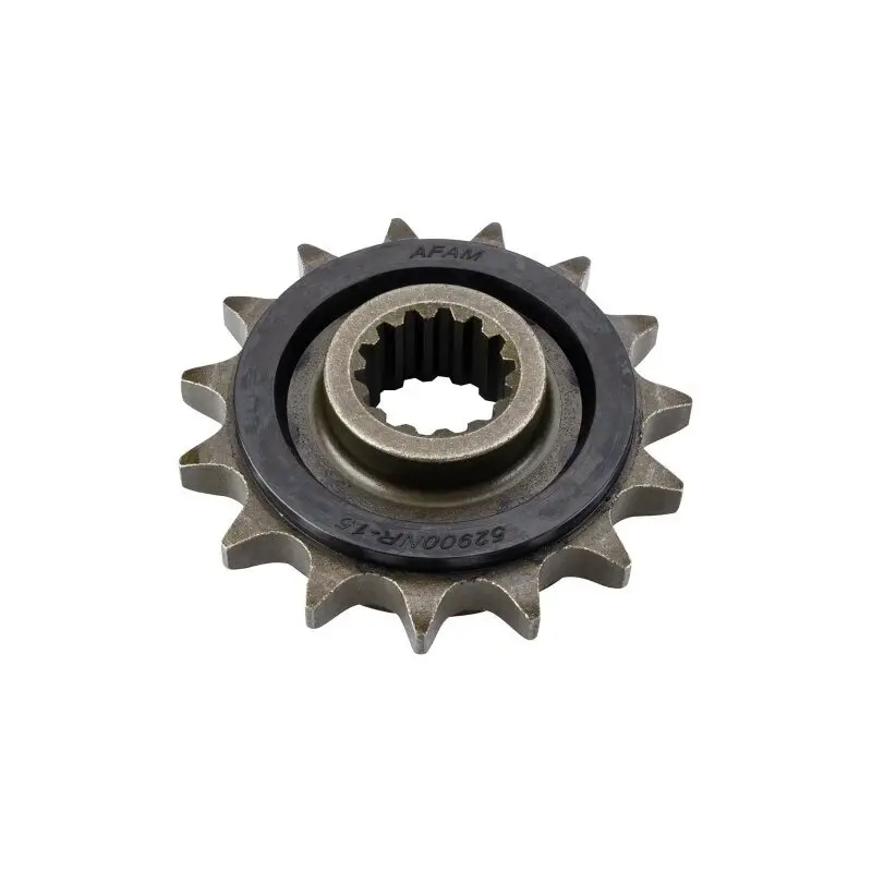 Pignone per moto con riduttore di rumore anteriore in gomma Afam 530 15 dents
