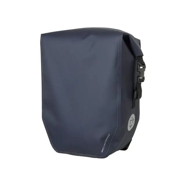AGU Shelter Clean - Enkele Fietstas - 21L - Blauw - 100% Waterdicht - Click'nGo Systeem - 14 inch Laptopvak - 3M Reflectie