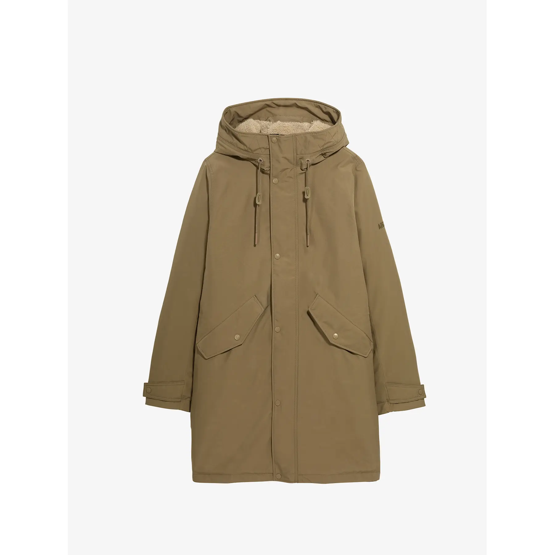 Parka fishtail con cappuccio foderato in sherpa Aigle Gore-Tex