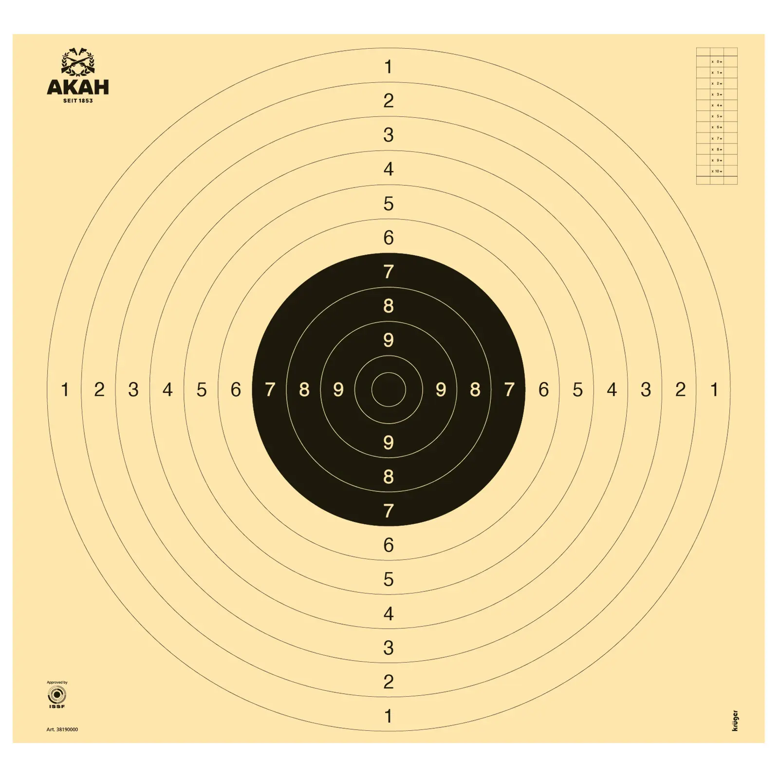 Cible für Luftgewehr Akah (x125)