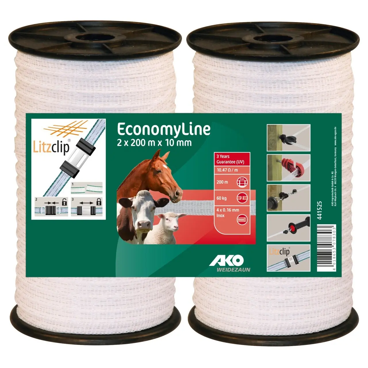 Set of two fence tapes Ako EconomyLine
