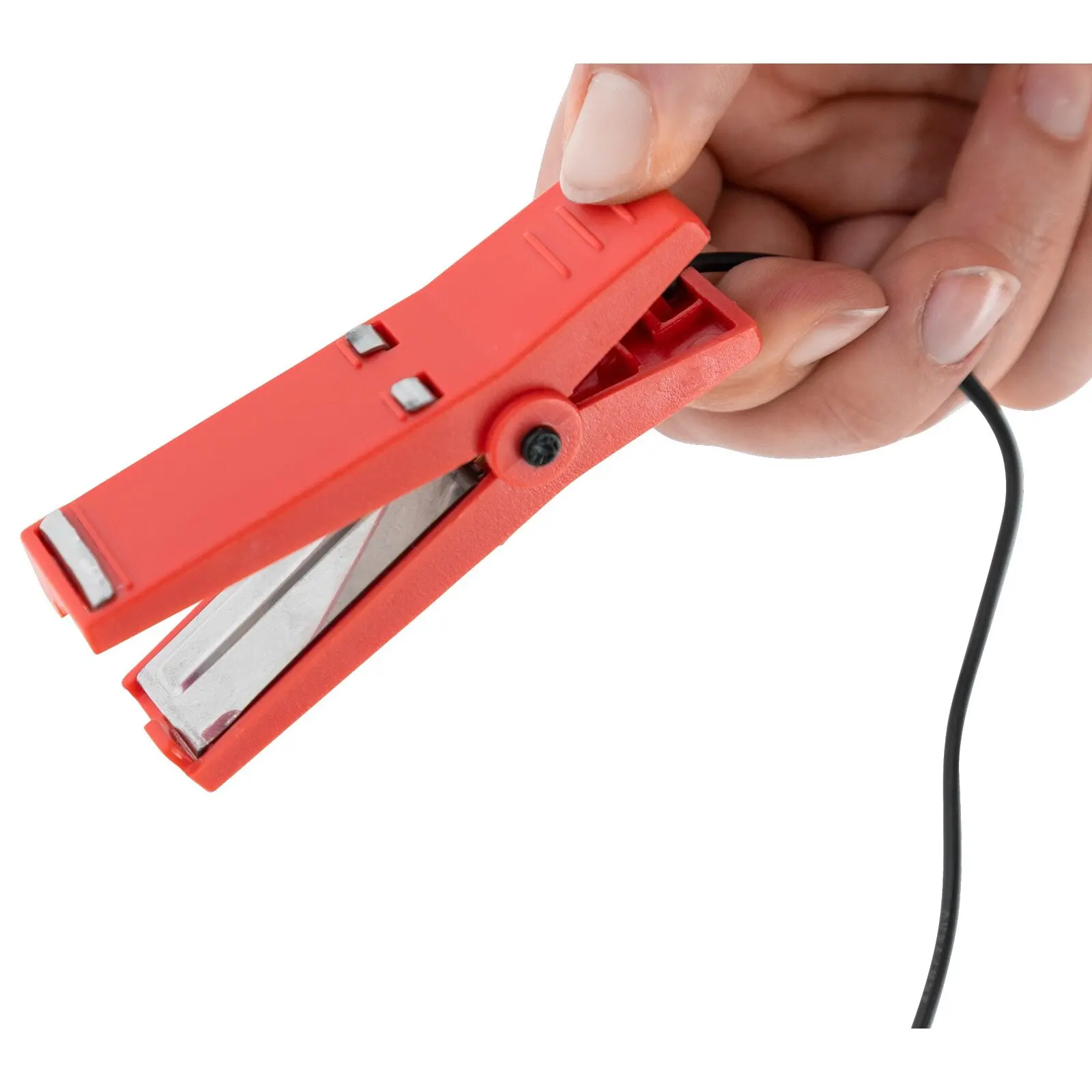 Double inter-wire connection cable with 2 x 40 mm ribbon alligator clips Ako