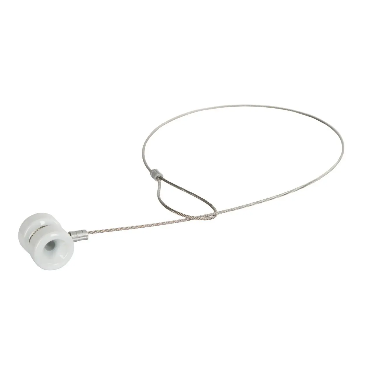 Porcelain corner insulator with sling and eyelet Ako