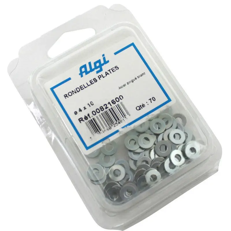 Set van 70 stalen platte ringen Algi