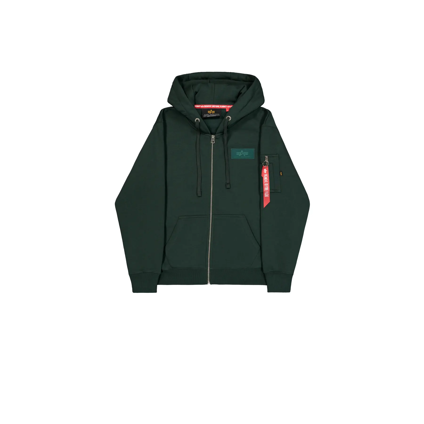 Hoodie mit Reißverschluss und Print auf der Rückseite Alpha Industries