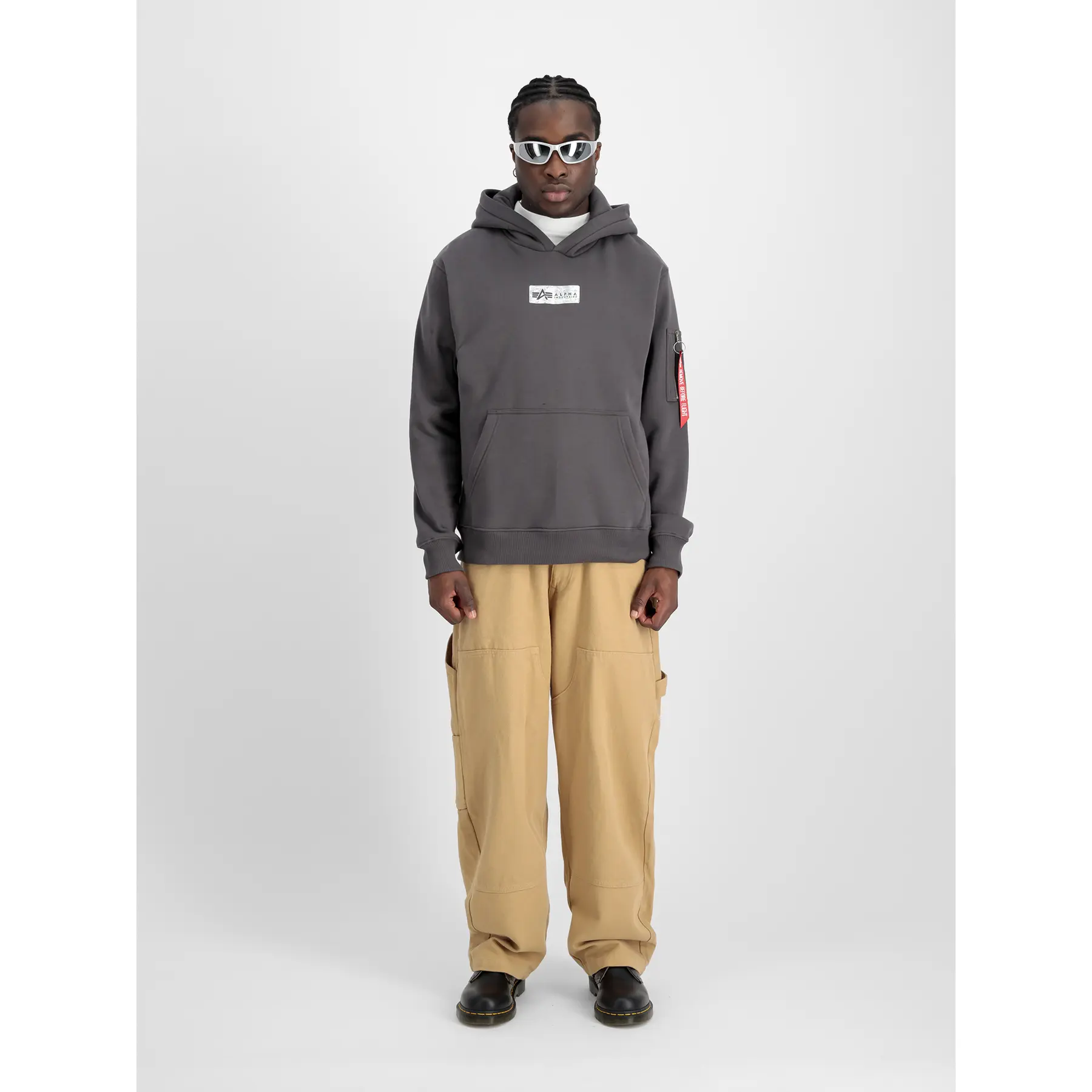Felpa con cappuccio Alpha Industries Metal Plate