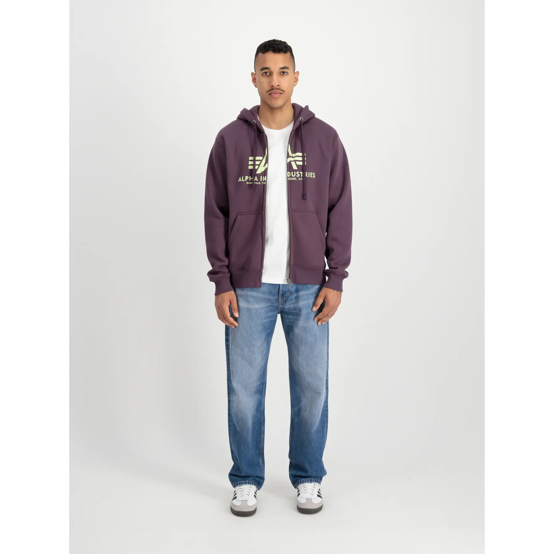 Felpa con cappuccio zip Alpha Industries Basic
