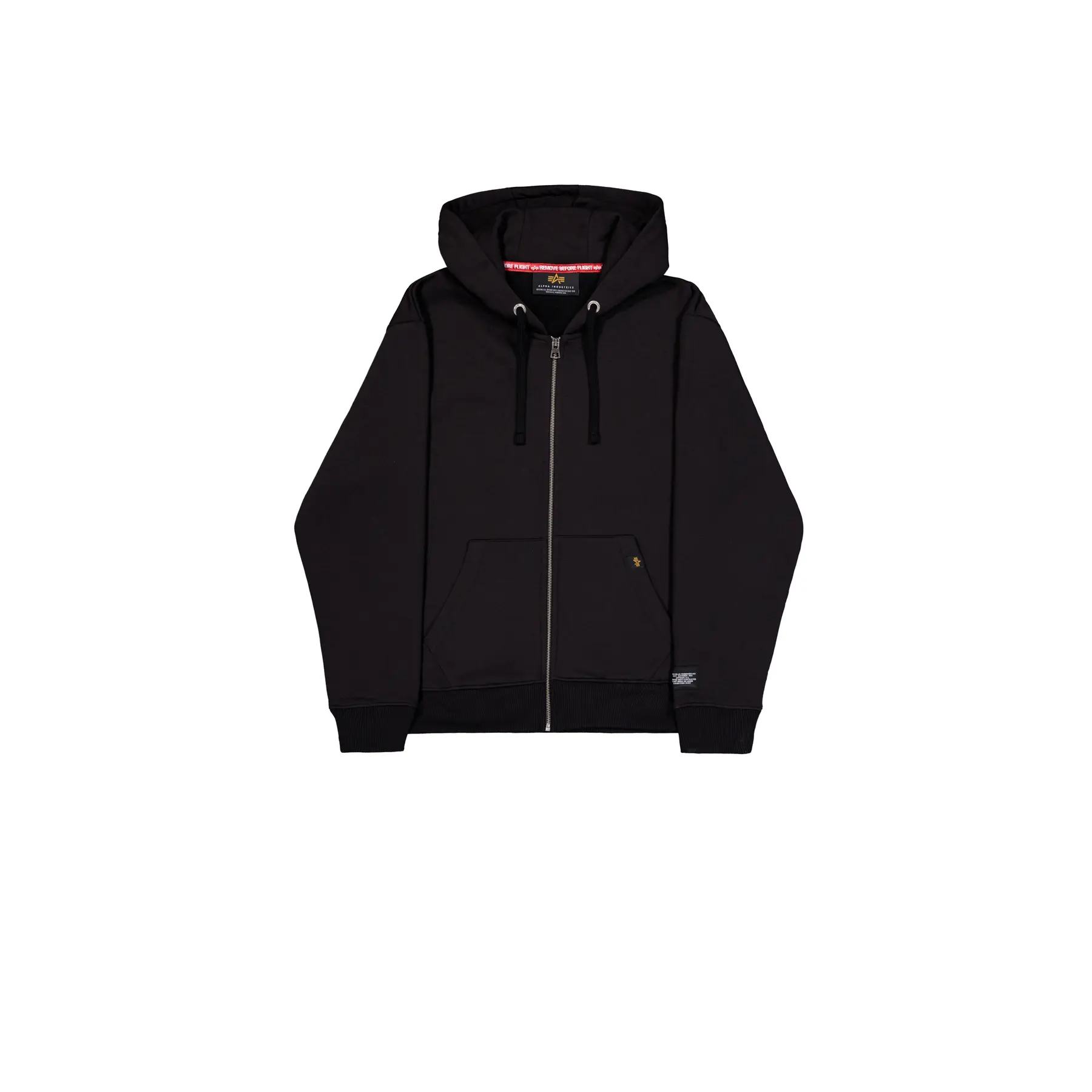 Felpa con zip e cappuccio Alpha Industries Labe Back Print