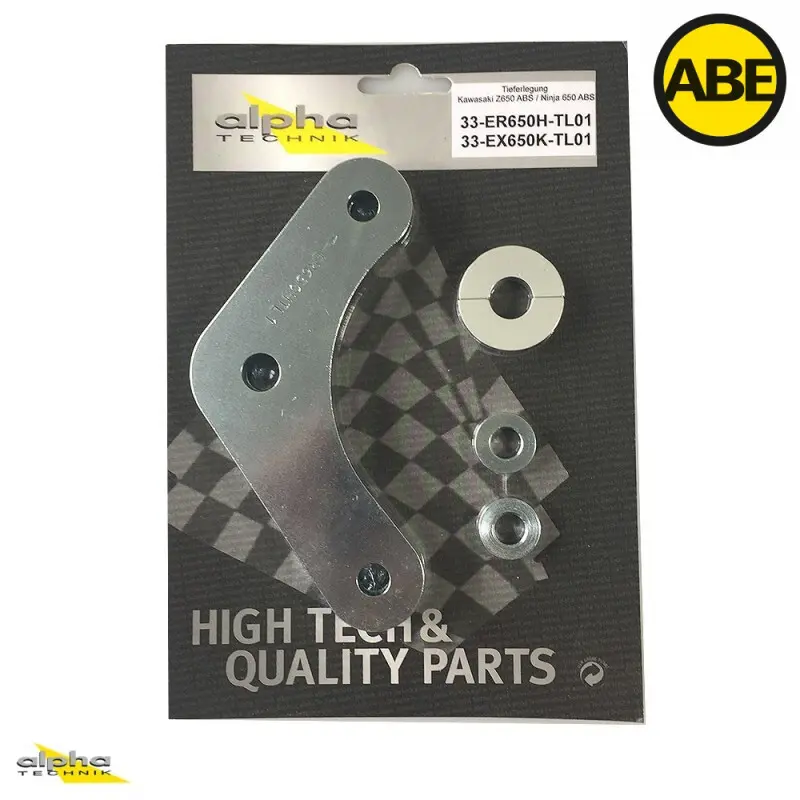 Tieferlegungssatz Alpha Technik Kawasaki Z650RS - Farbe: Silber