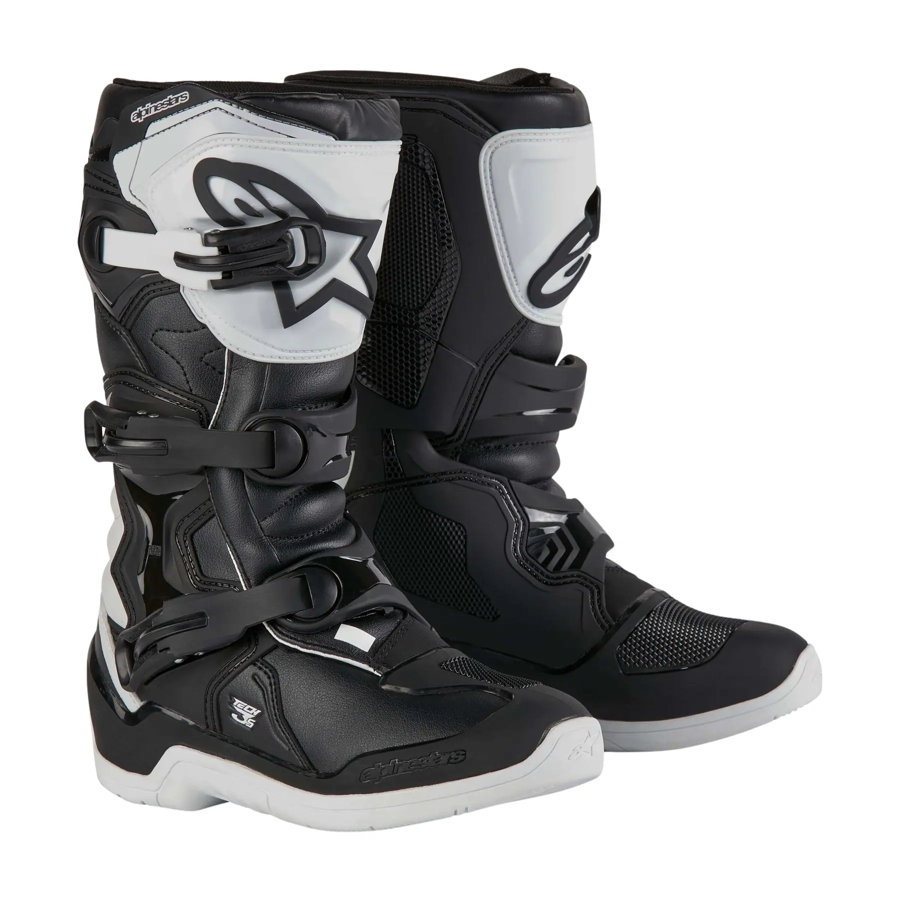 Trial-Motorradstiefel Kind Alpinestars Tech3S - Farbe: Weiß