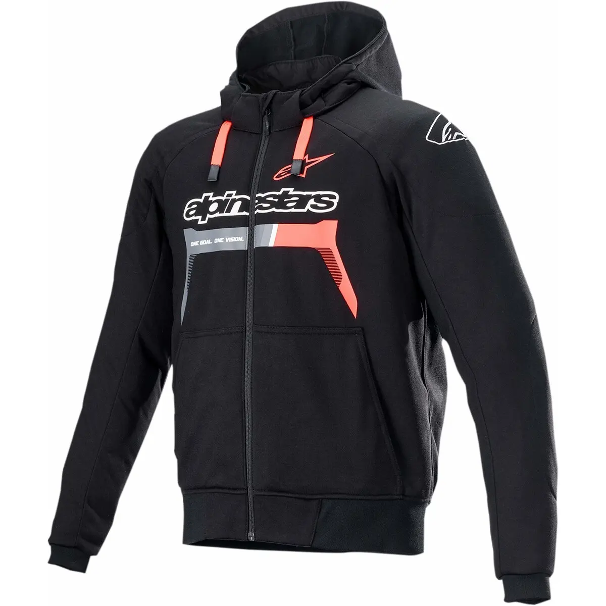 Motorrad-Hoodie Alpinestars Chrome - Farbe: Schwarz