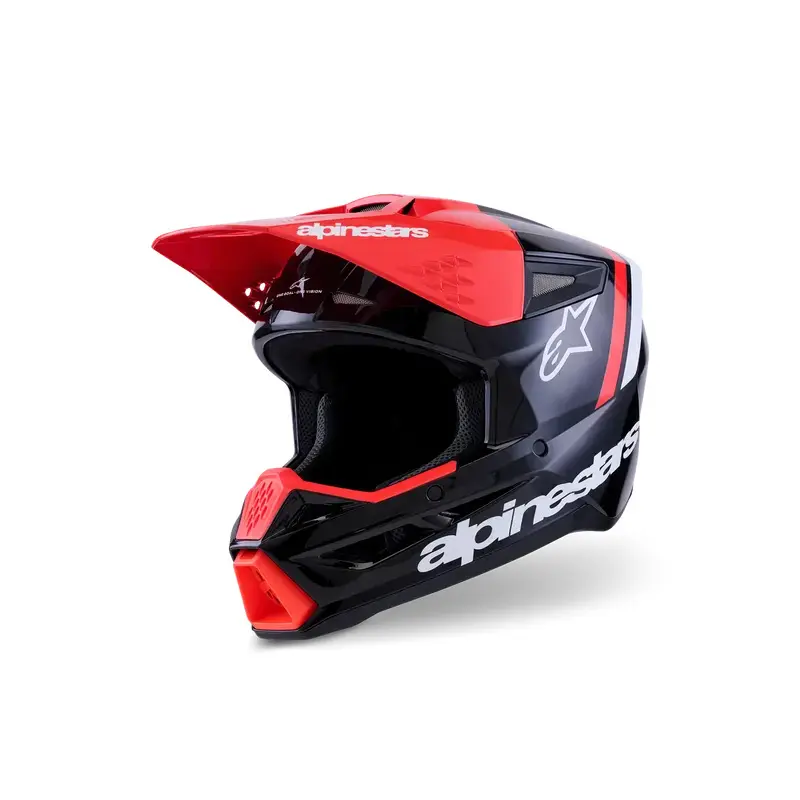 Motorrad-Cross-Helm Alpinestars Supertech M3 Radium - Farbe: Schwarz
