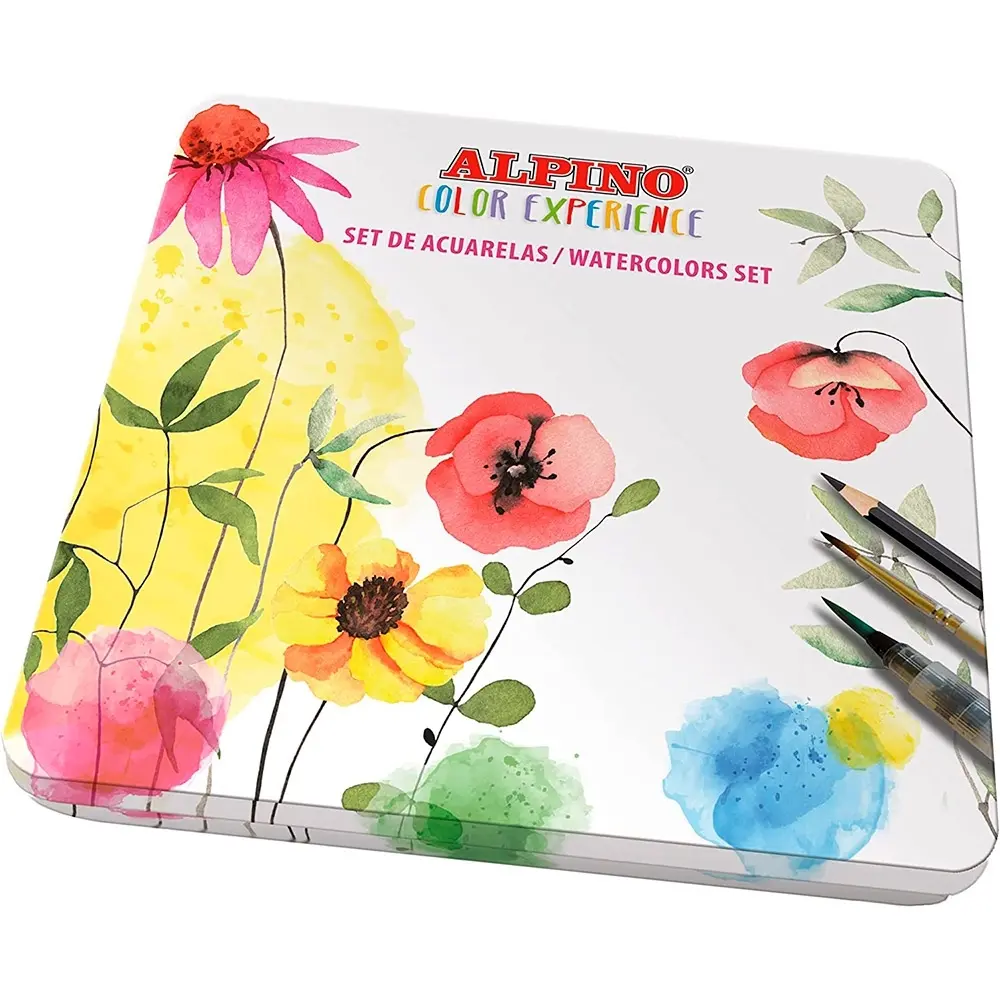 Ausmalset 36 Aquarelle und Zubehör Alpino Expiencie