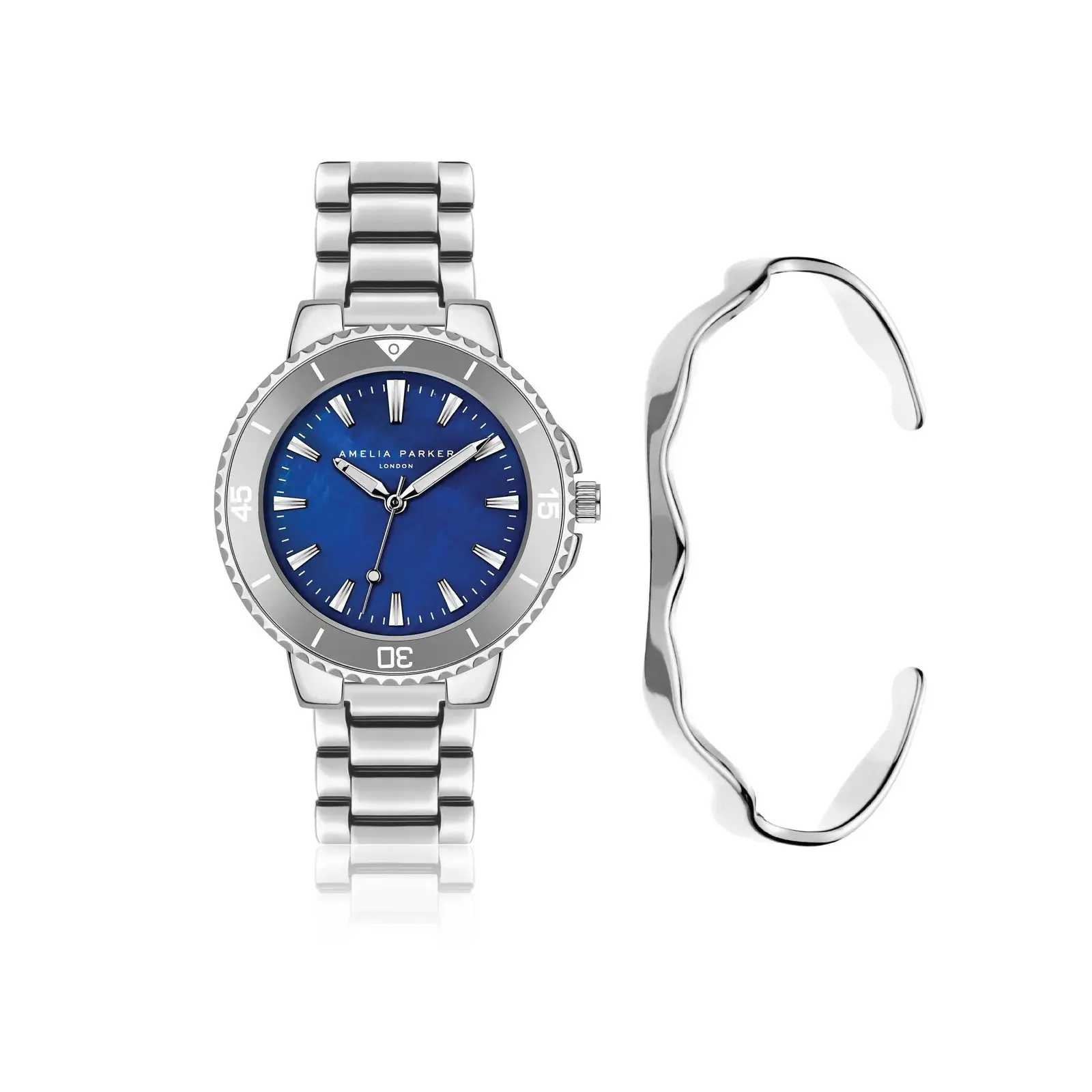 Amelia Parker Women's Gris Watch With Strap Aquelle Link
