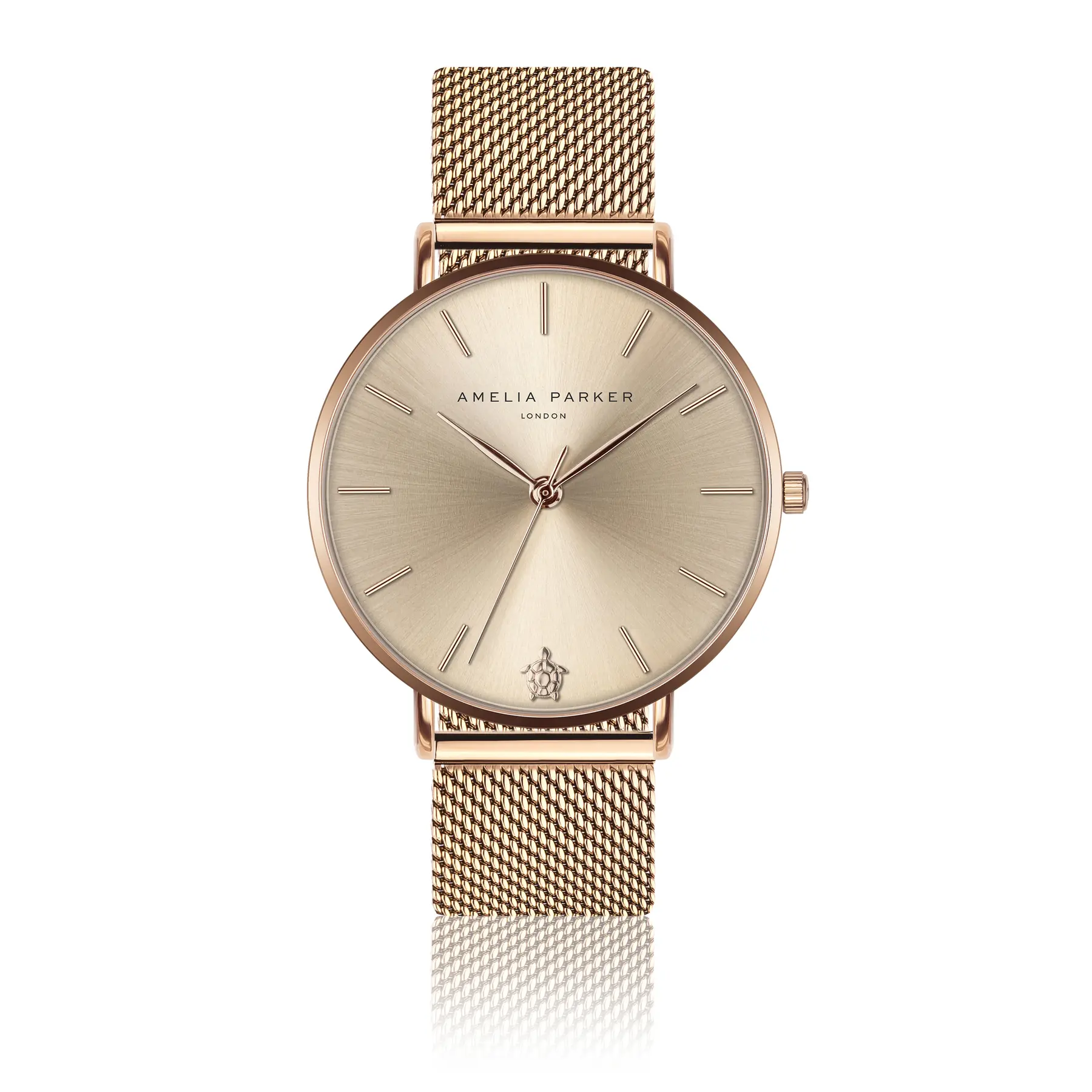 Amelia Parker Women's Golden Watch Gold Sky Mesh