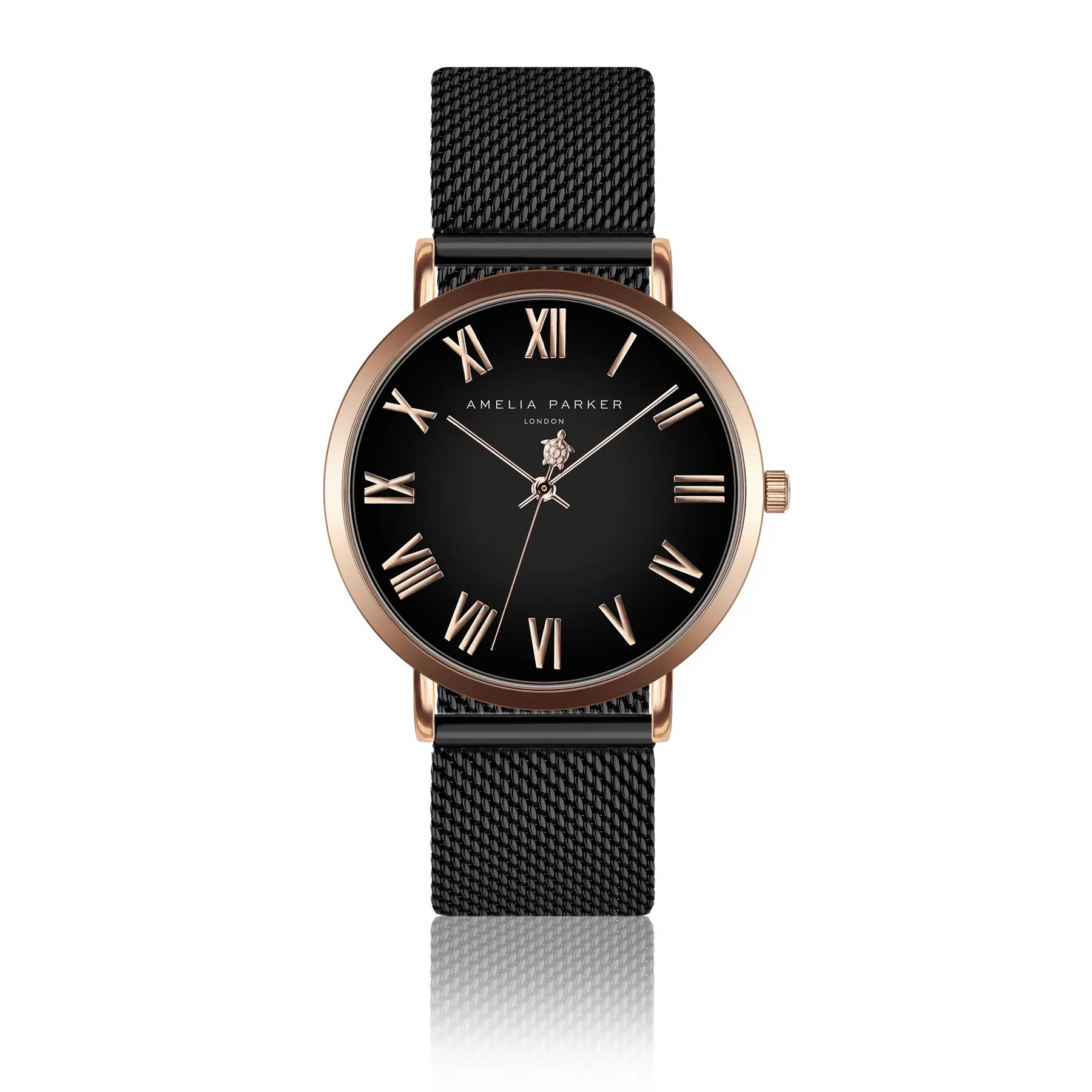 Orologio da donna Amelia Parker Grand Noir Black Mesh